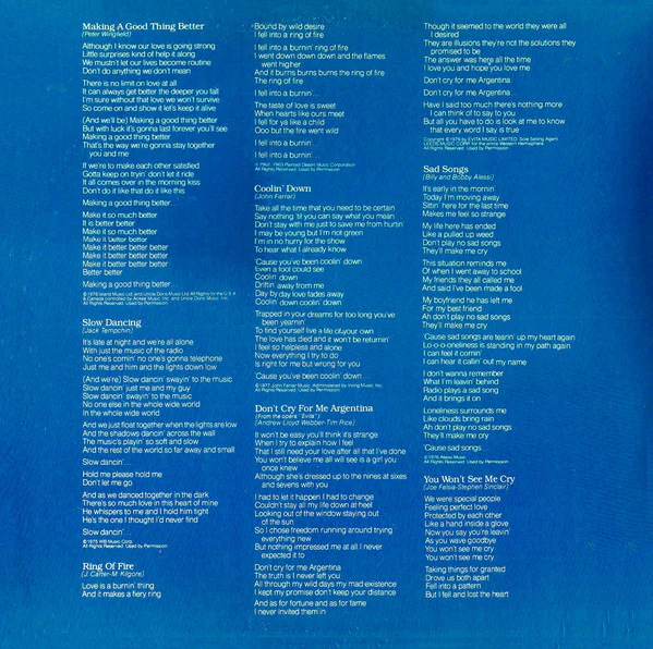 Olivia Newton-John - Making A Good Thing Better (LP, Album, Gat) (Very Good Plus (VG+)) - Image 2
