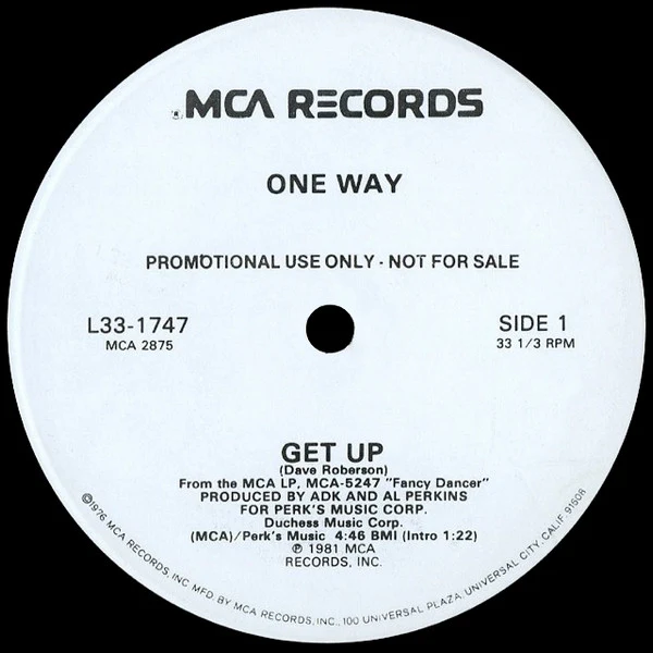 One Way - Get Up / Show Me (12", Promo) (Very Good (VG))