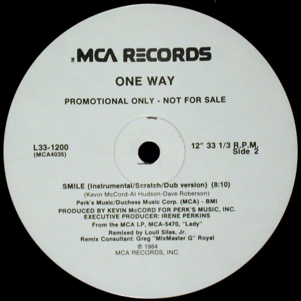 One Way - Smile (12", Promo) (Very Good (VG)) - Image 2