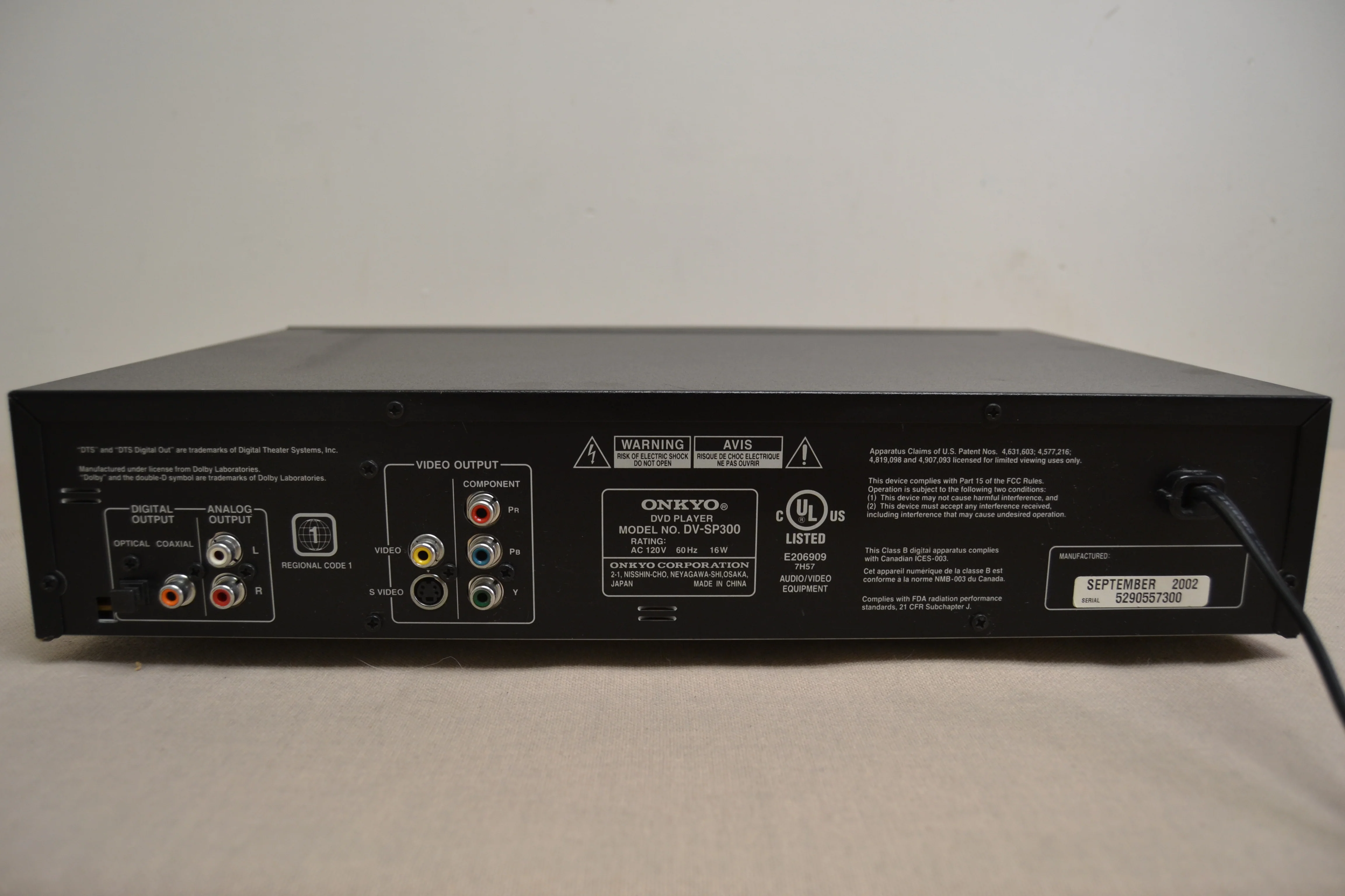 Onkyo DV-SP300 DVD/CD Player - Image 8