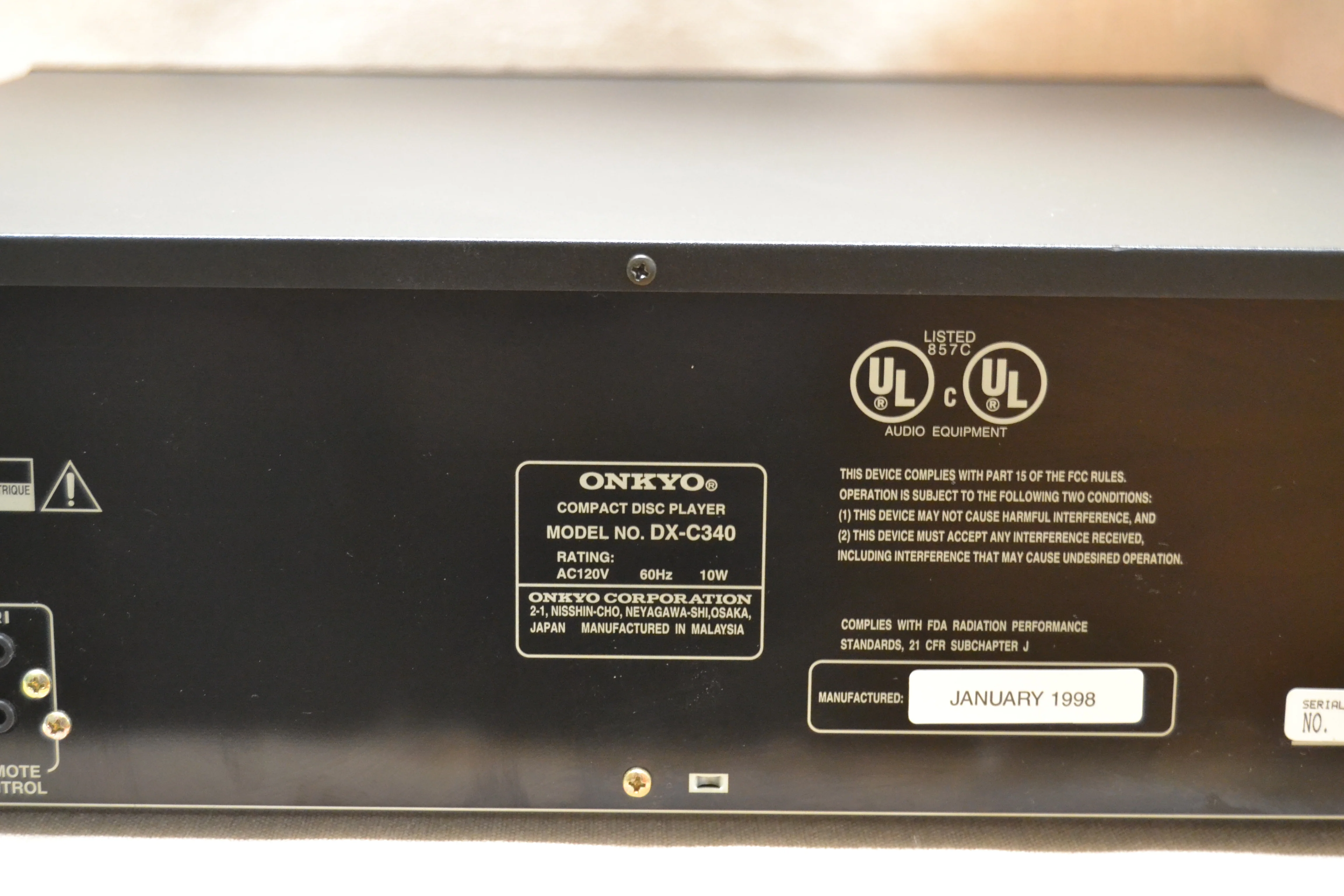 Onkyo DX-C340 CD Carousel 6 Discs * Remote - Image 10
