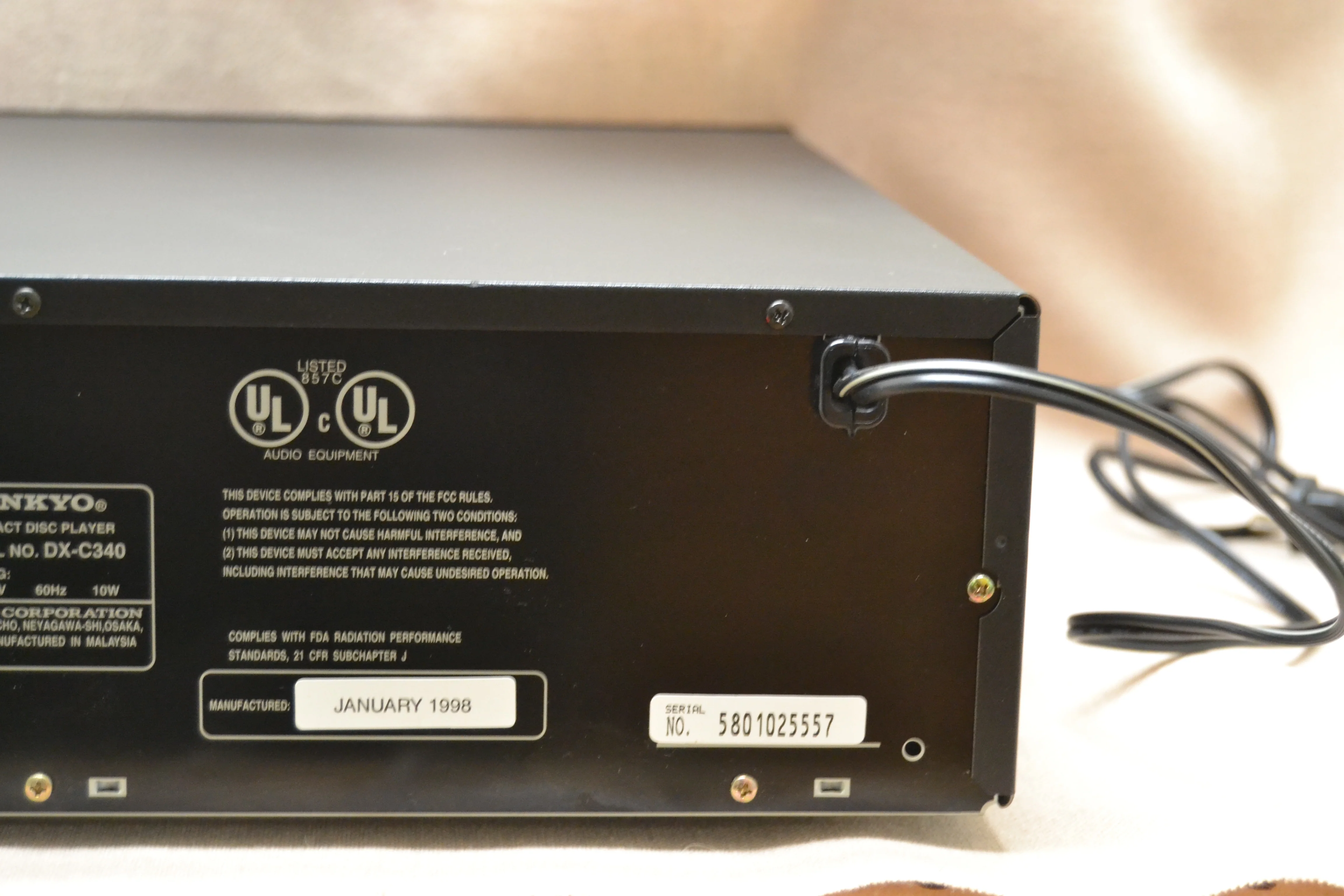 Onkyo DX-C340 CD Carousel 6 Discs * Remote - Image 11