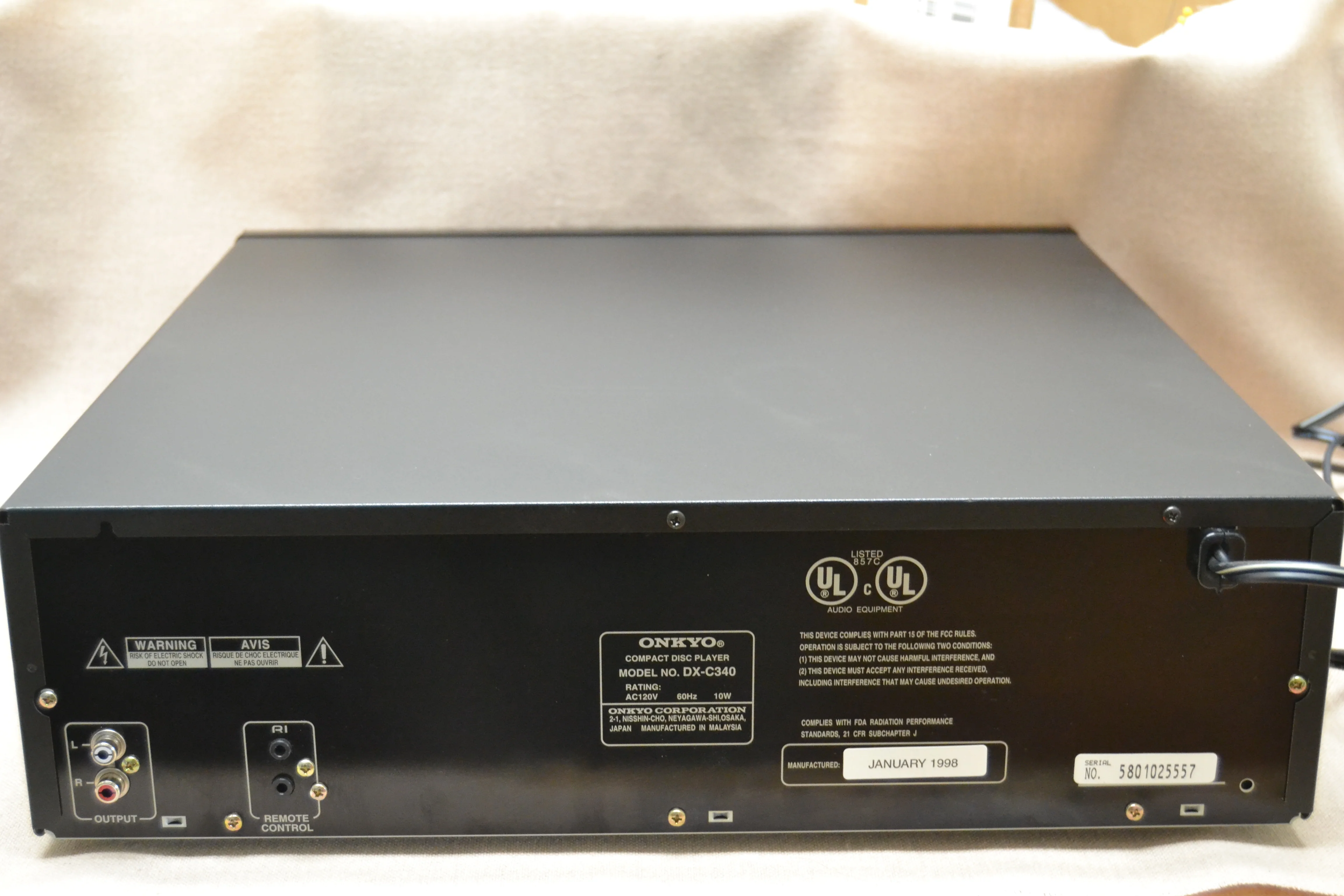 Onkyo DX-C340 CD Carousel 6 Discs * Remote - Image 8