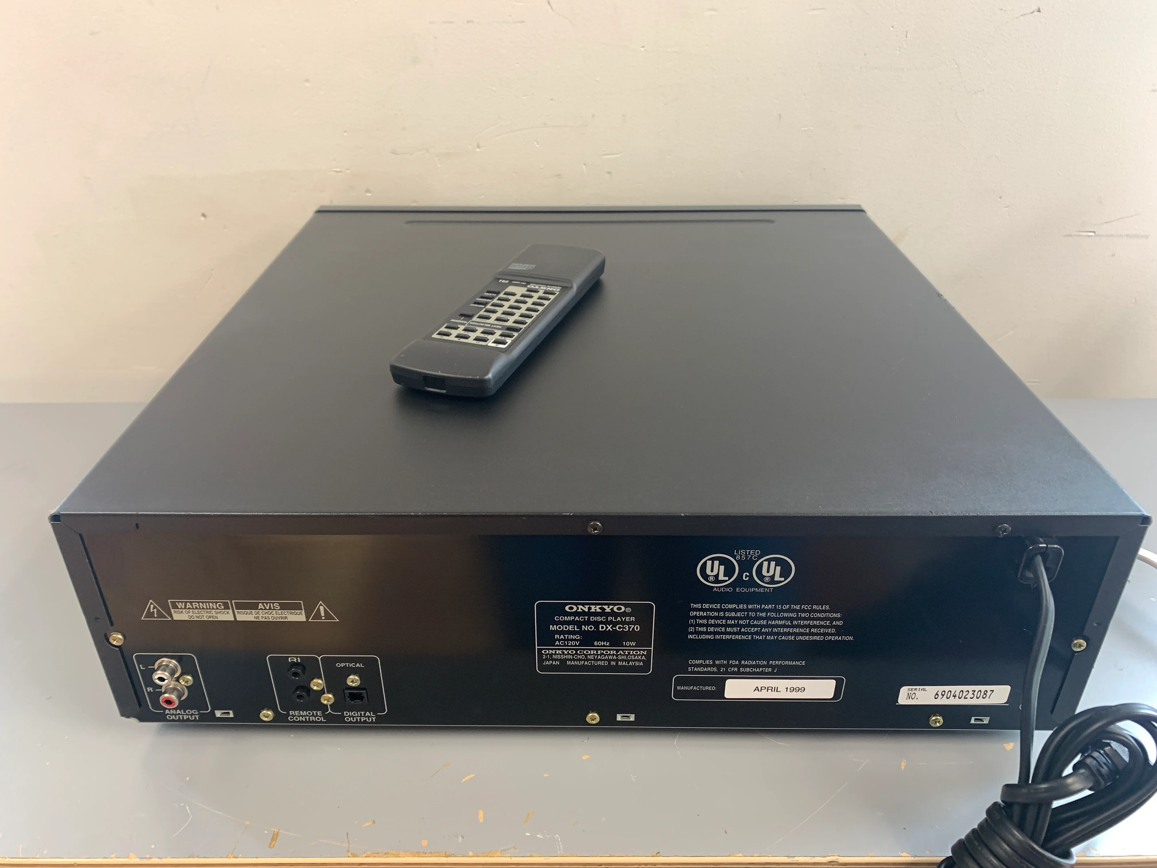 Onkyo DX-C370 Compact Disc Changer * 6 Discs * Remote Control - Image 10