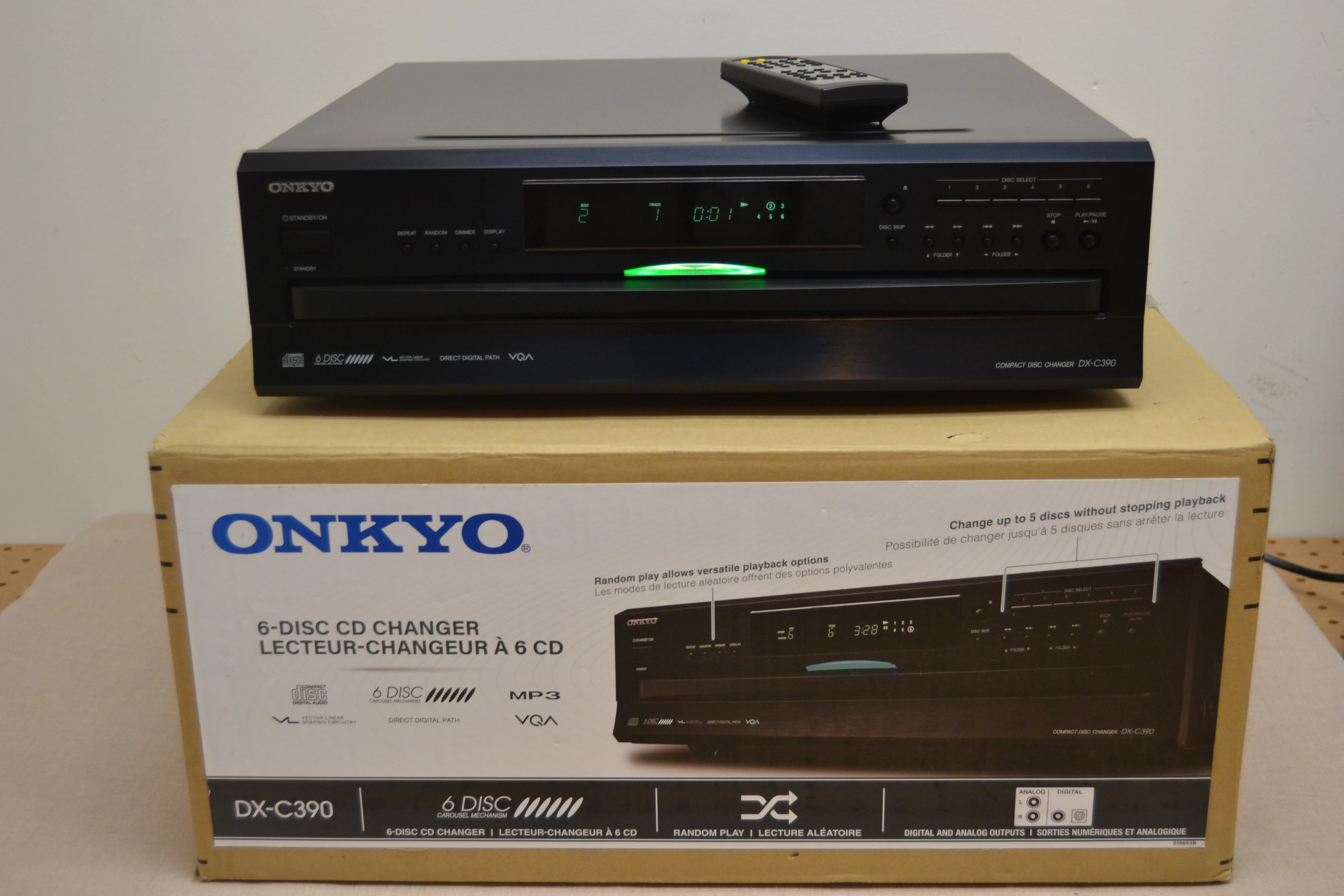 Onkyo DX-C390 CD Carousel 6 Discs * Box * Remote * Manual * 2023