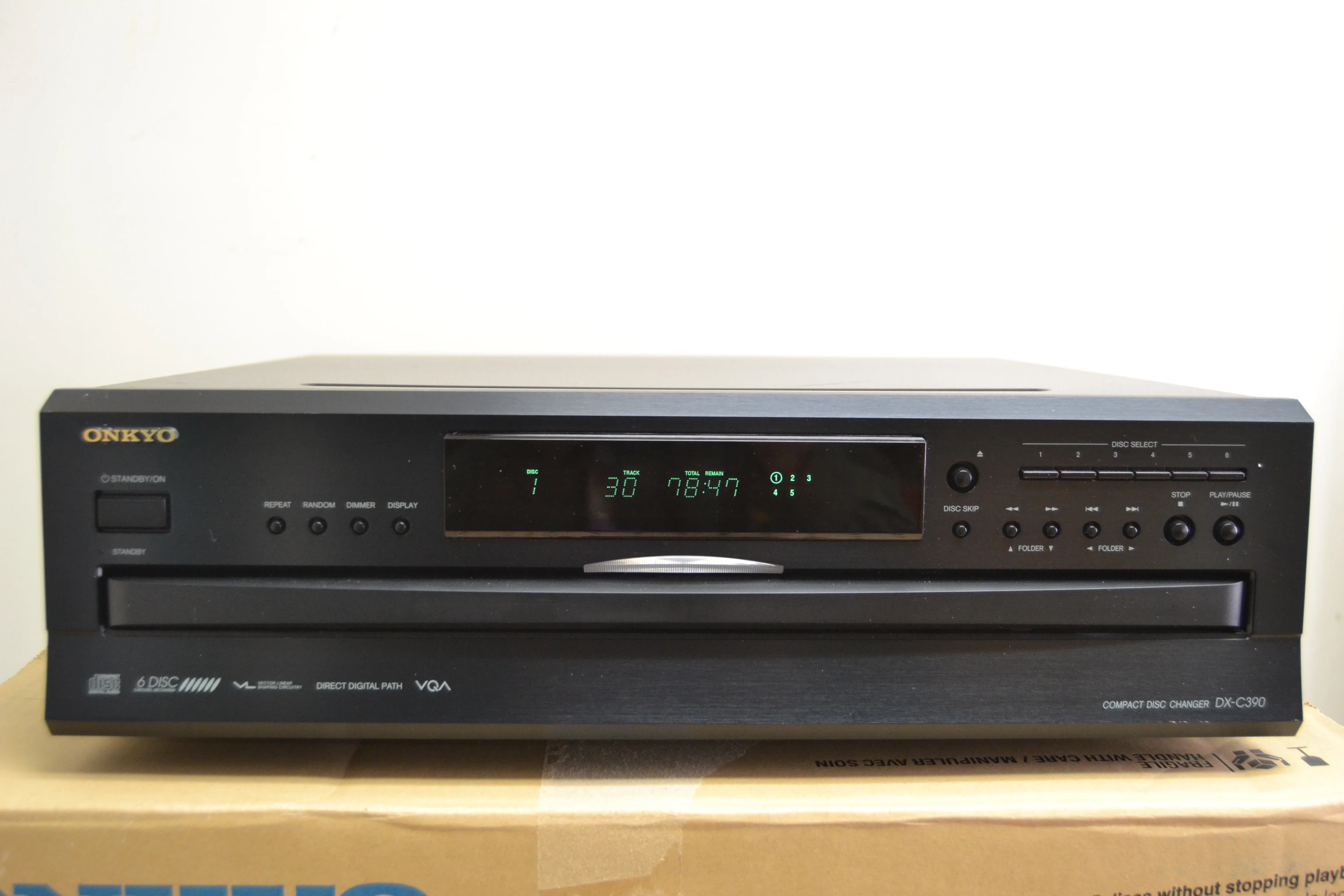 Onkyo DX-C390 Six Disc CD Changer * Box * Remote * Manual - Image 2