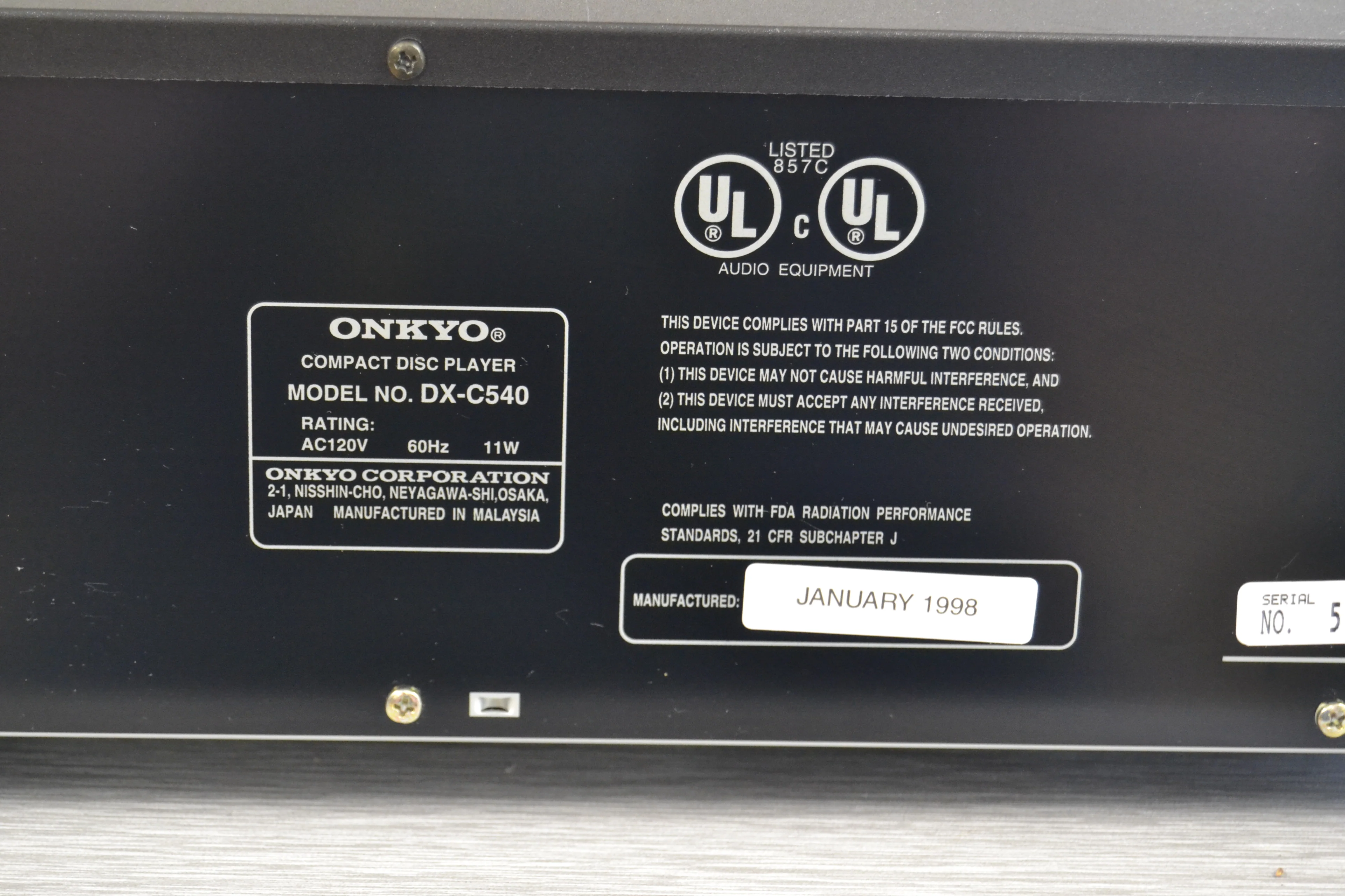 Onkyo DX-C540 CD Carousel * 6 Discs * Remote Control - Image 11