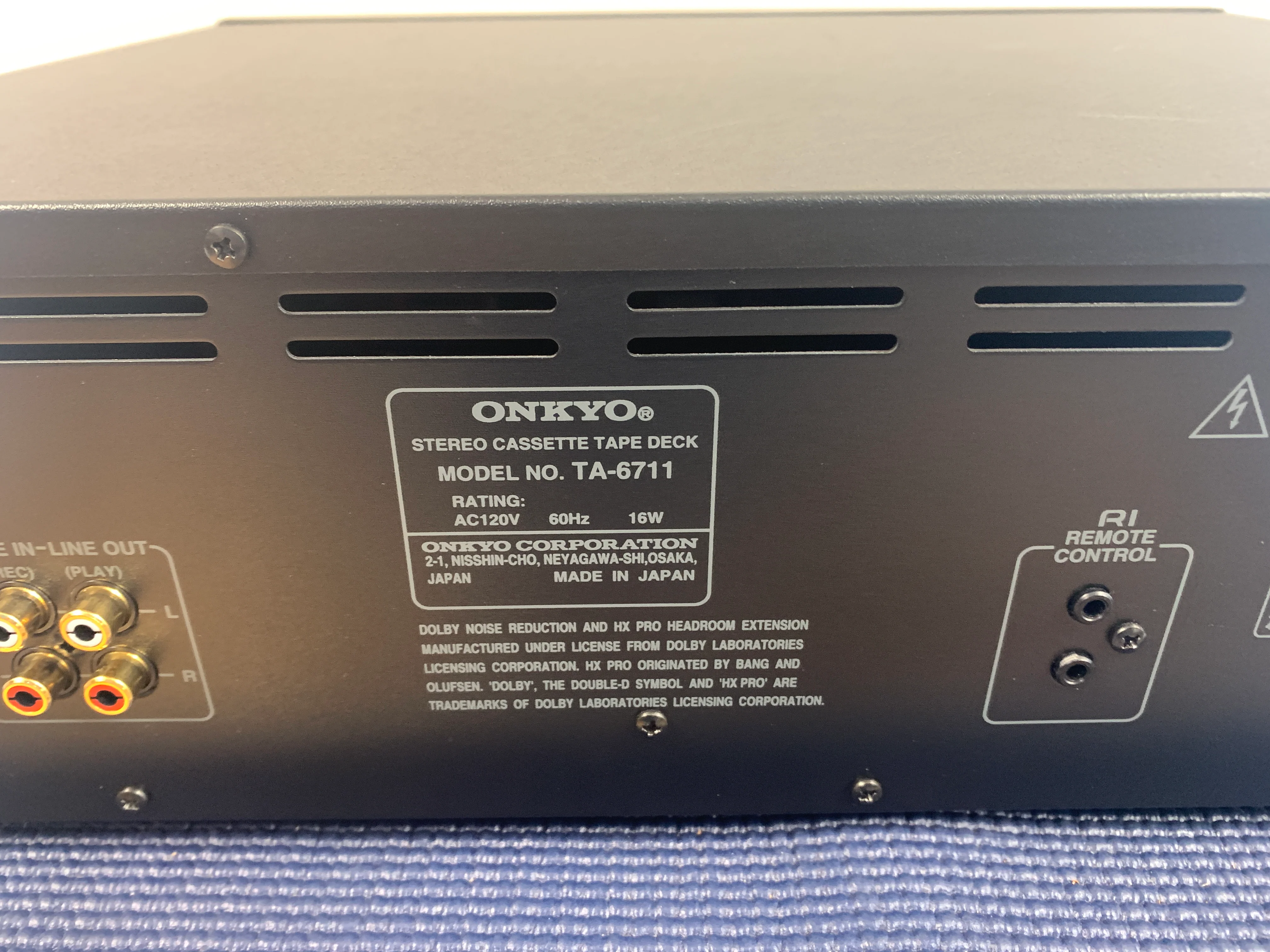 Onkyo Integra TA-6711 Single Cassette Deck * 3 Heads - Image 14