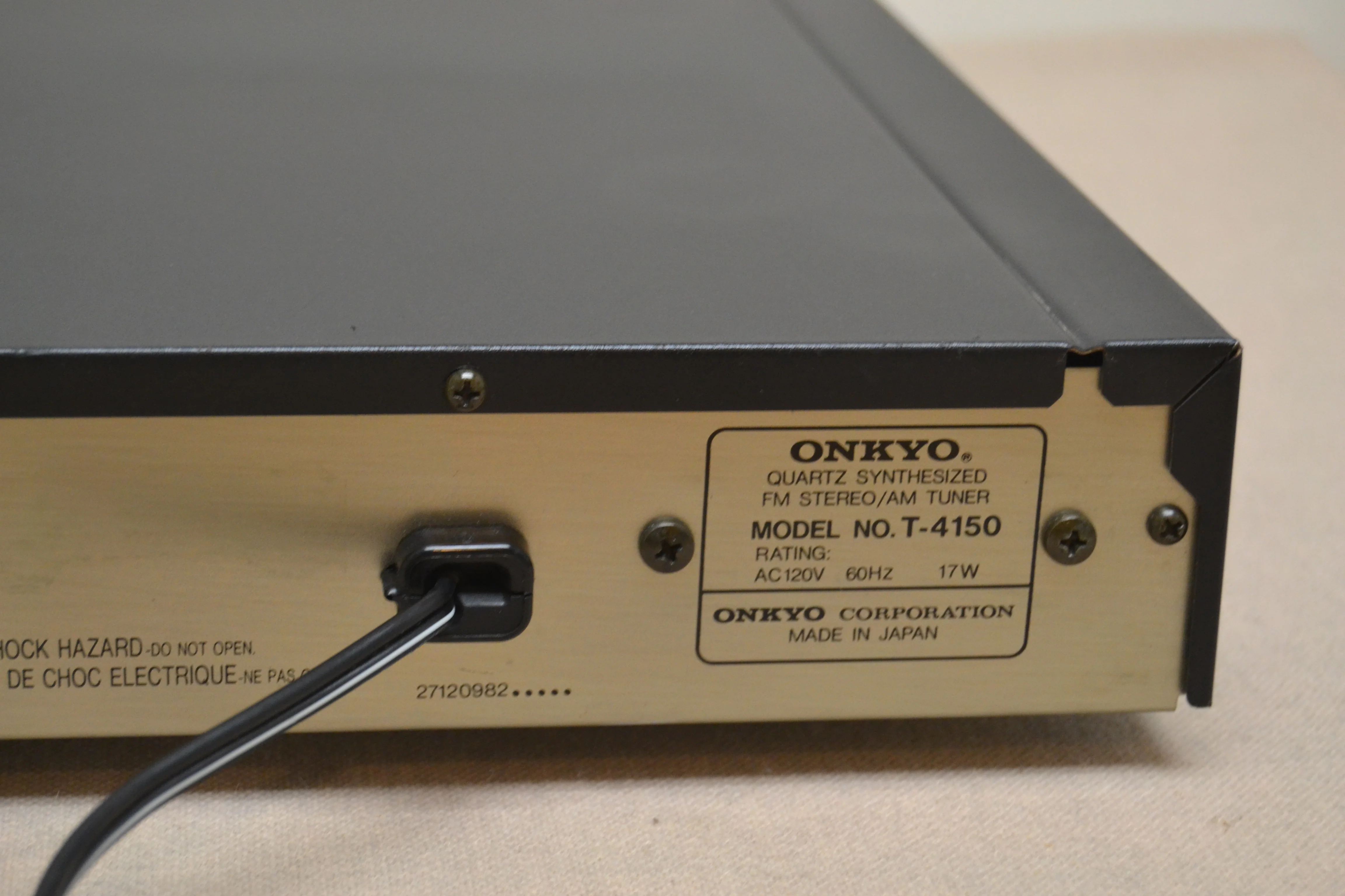 Onkyo T-4150 Synthesized FM Stereo / AM Tuner (1987-89) - Image 10