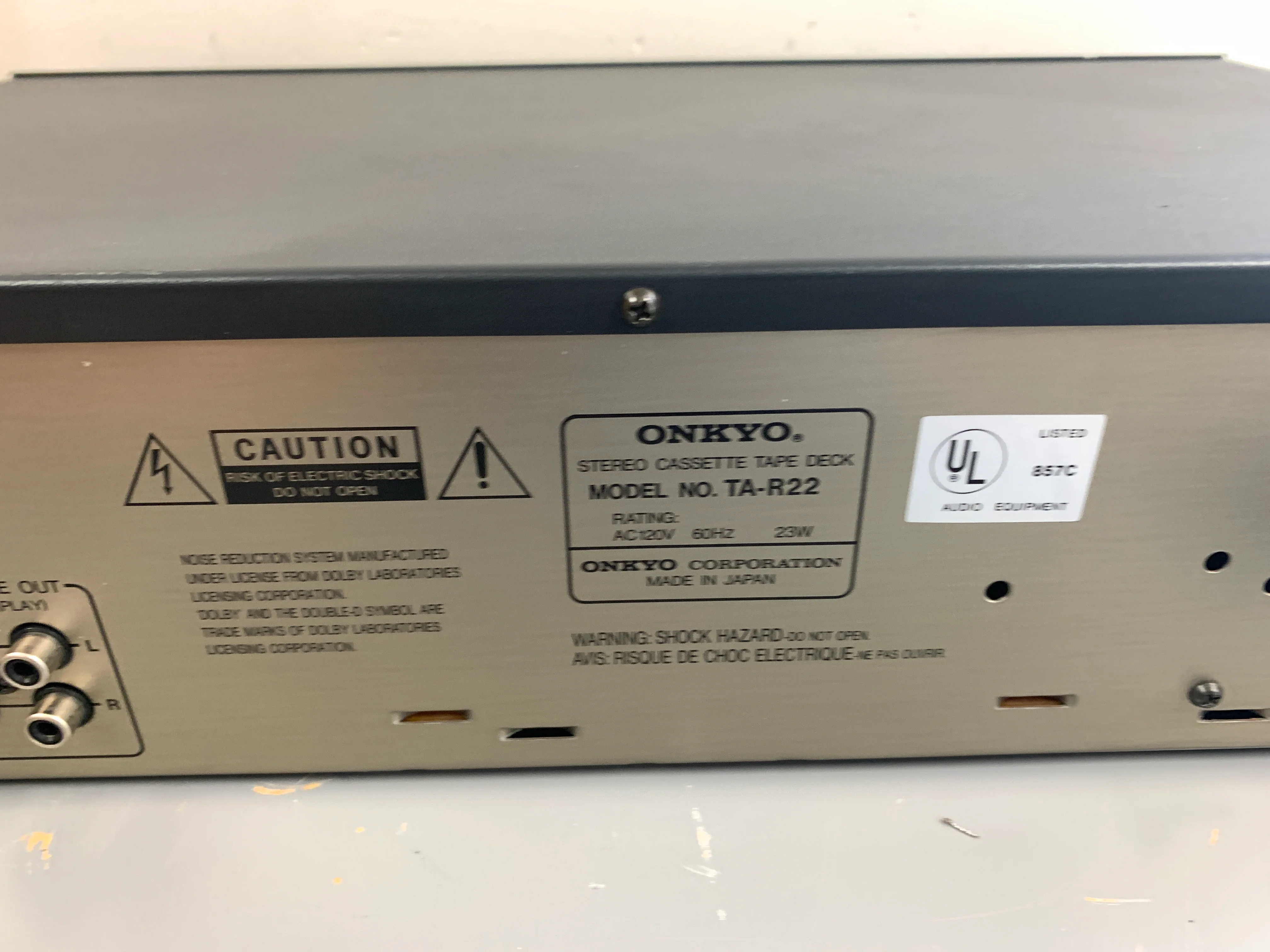 Onkyo TA-R22 Single Cassette Deck - Image 17