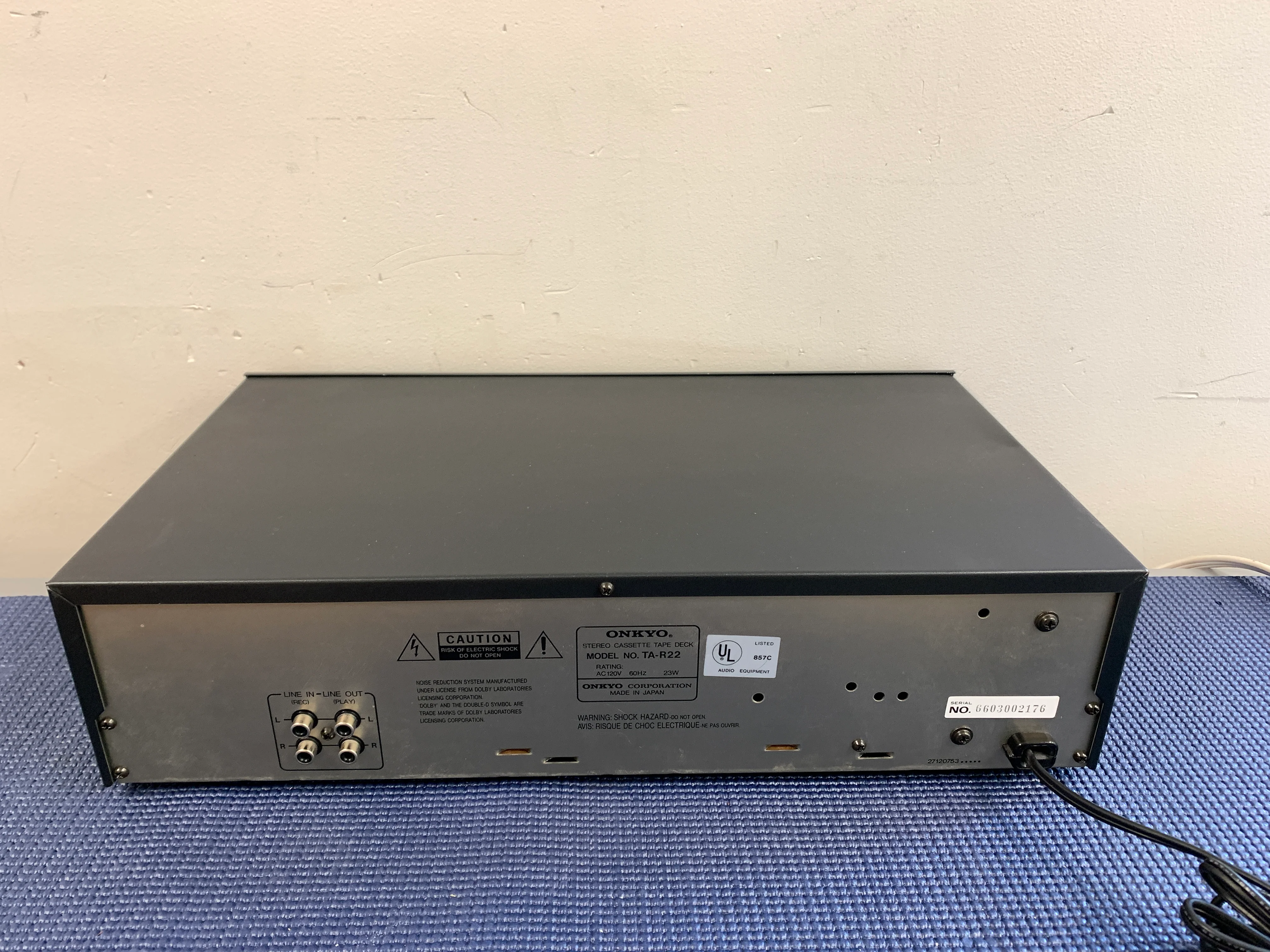Onkyo TA-R22 Single Cassette Deck with Auto-Reverse * Serviced * New Belts - Image 12