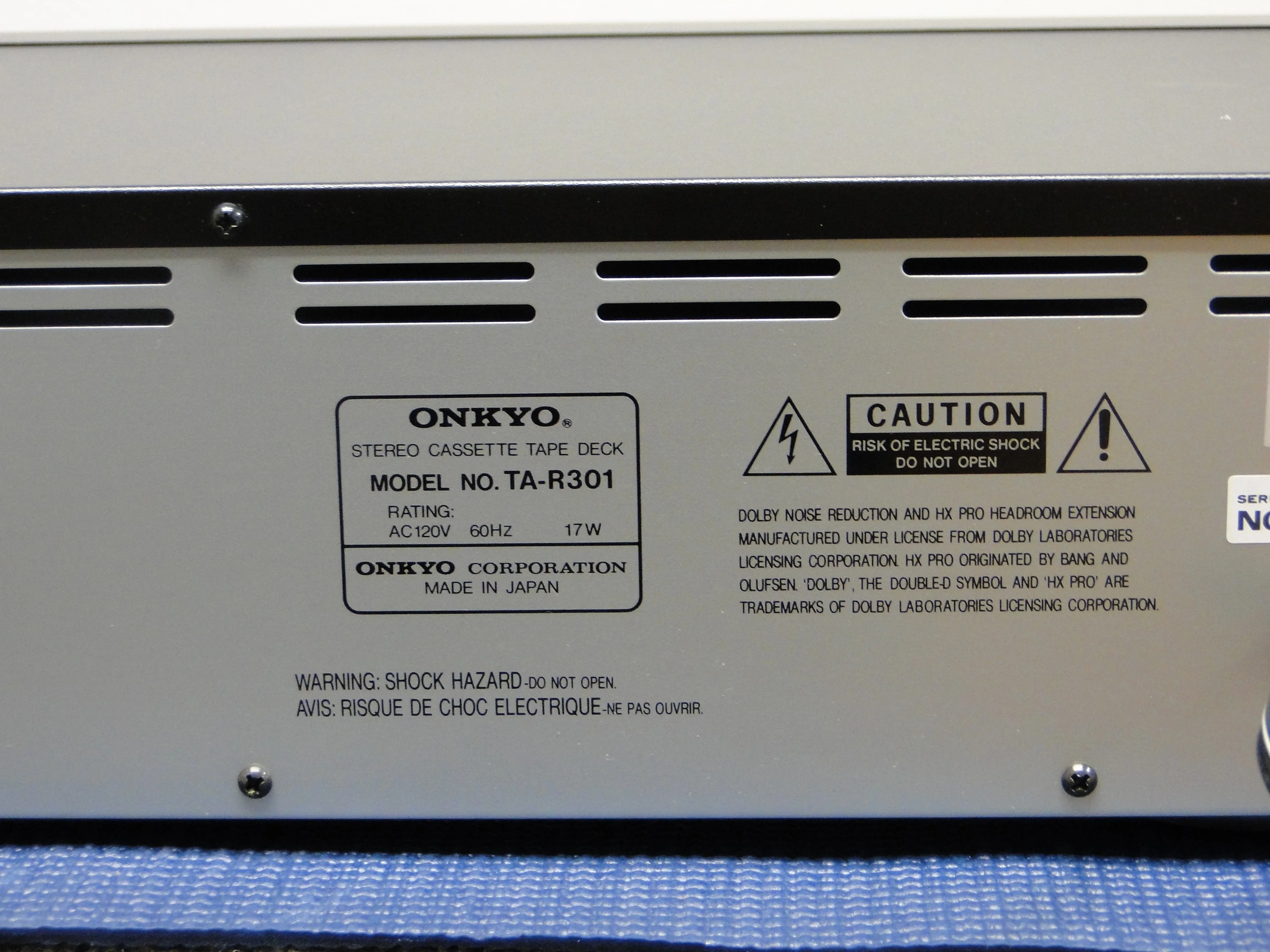 Onkyo TA-R301 Single Cassette Deck - Image 15