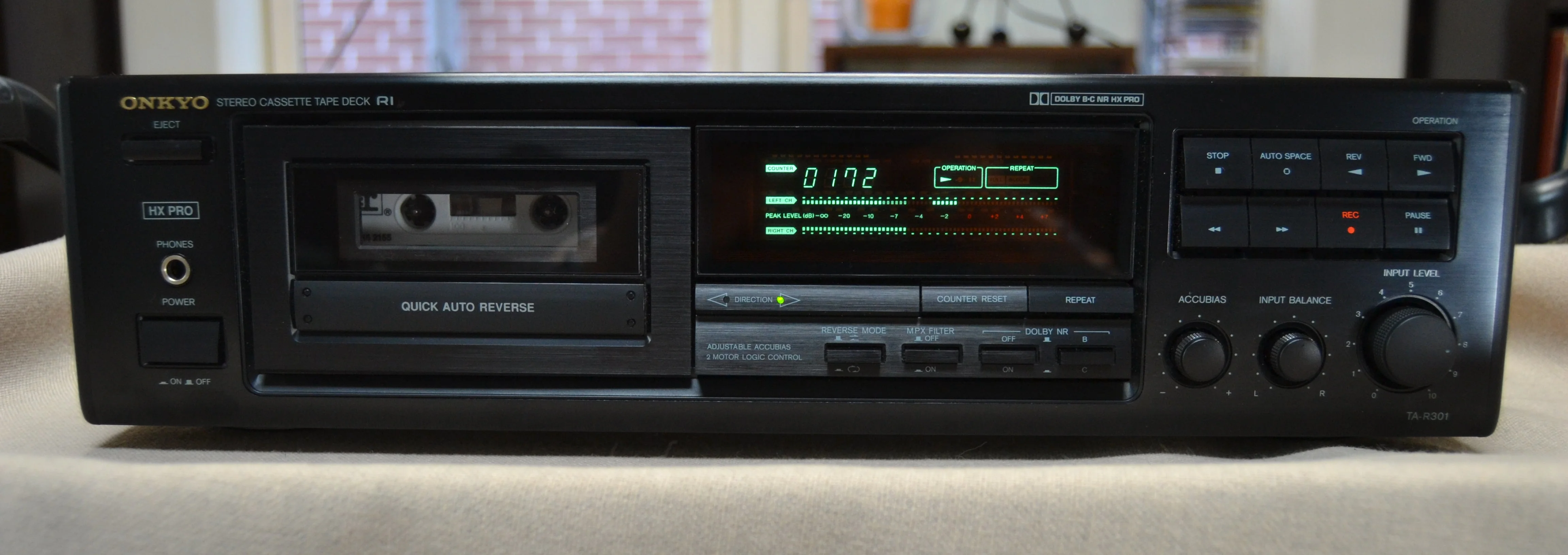 Onkyo TA-R301 Single Cassette Deck * Fully Serviced * New Belts