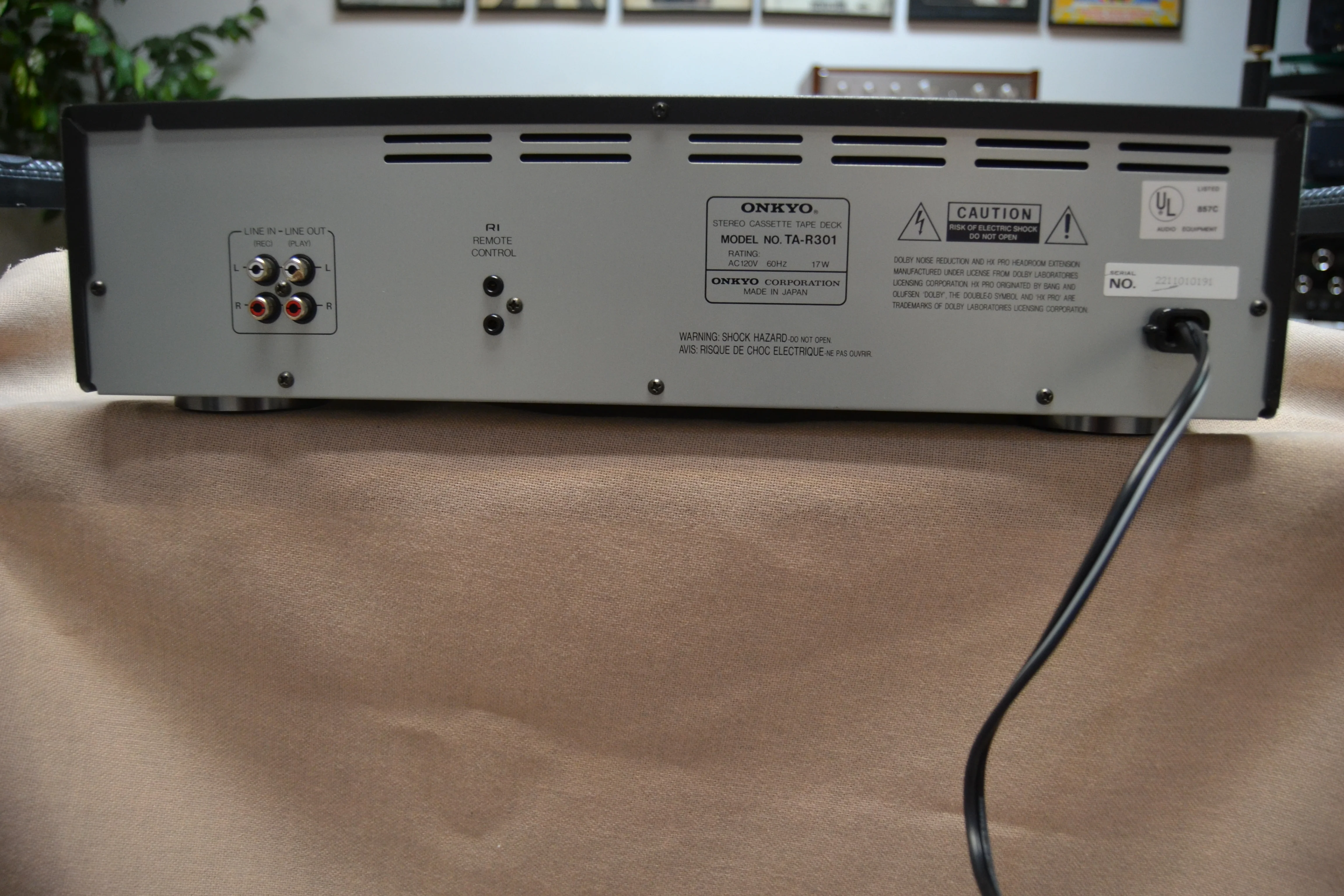 Onkyo TA-R301 Single Cassette Deck * Fully Serviced * New Belts - Image 8