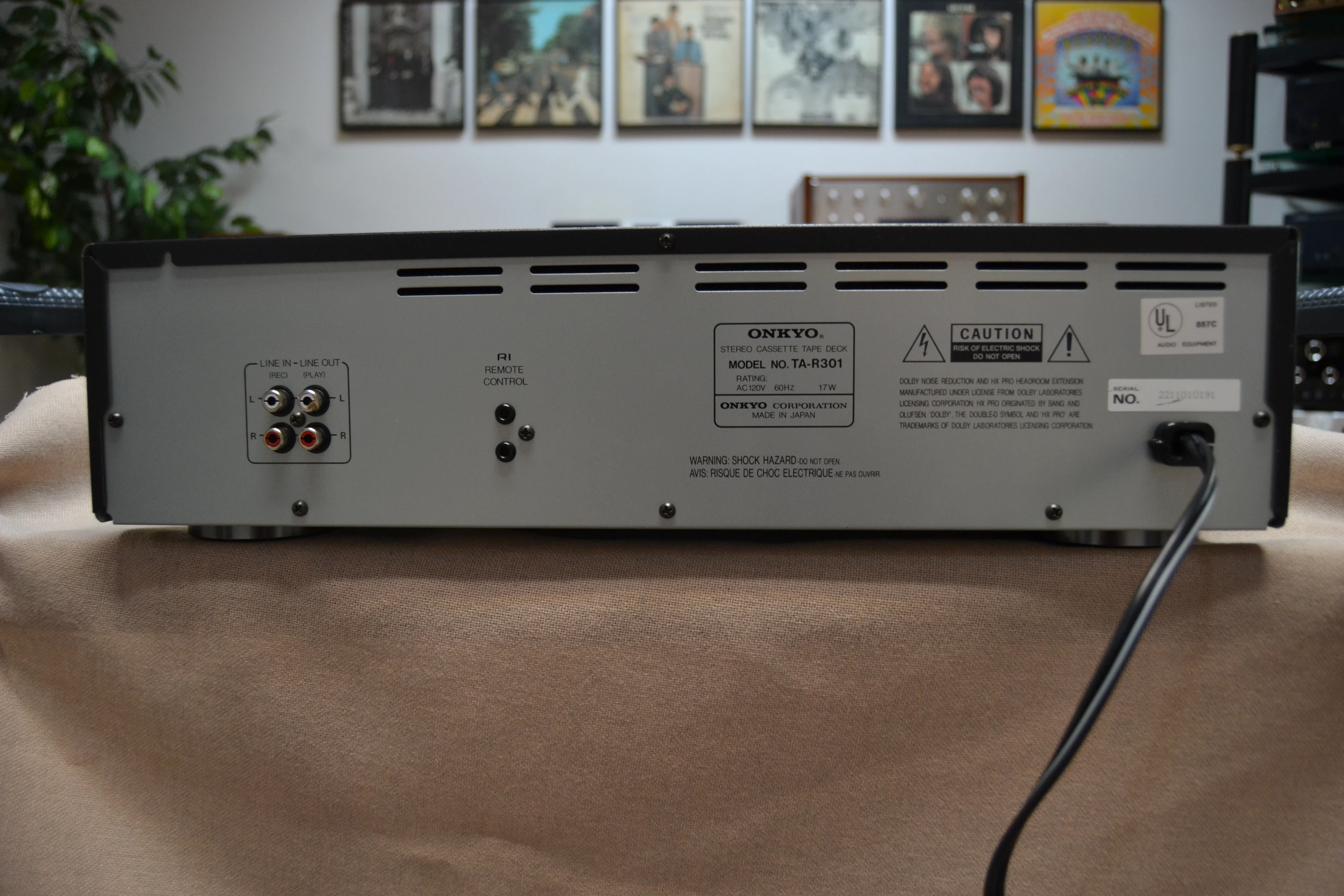 Onkyo TA-R301 Single Cassette Deck * Fully Serviced * New Belts - Image 9