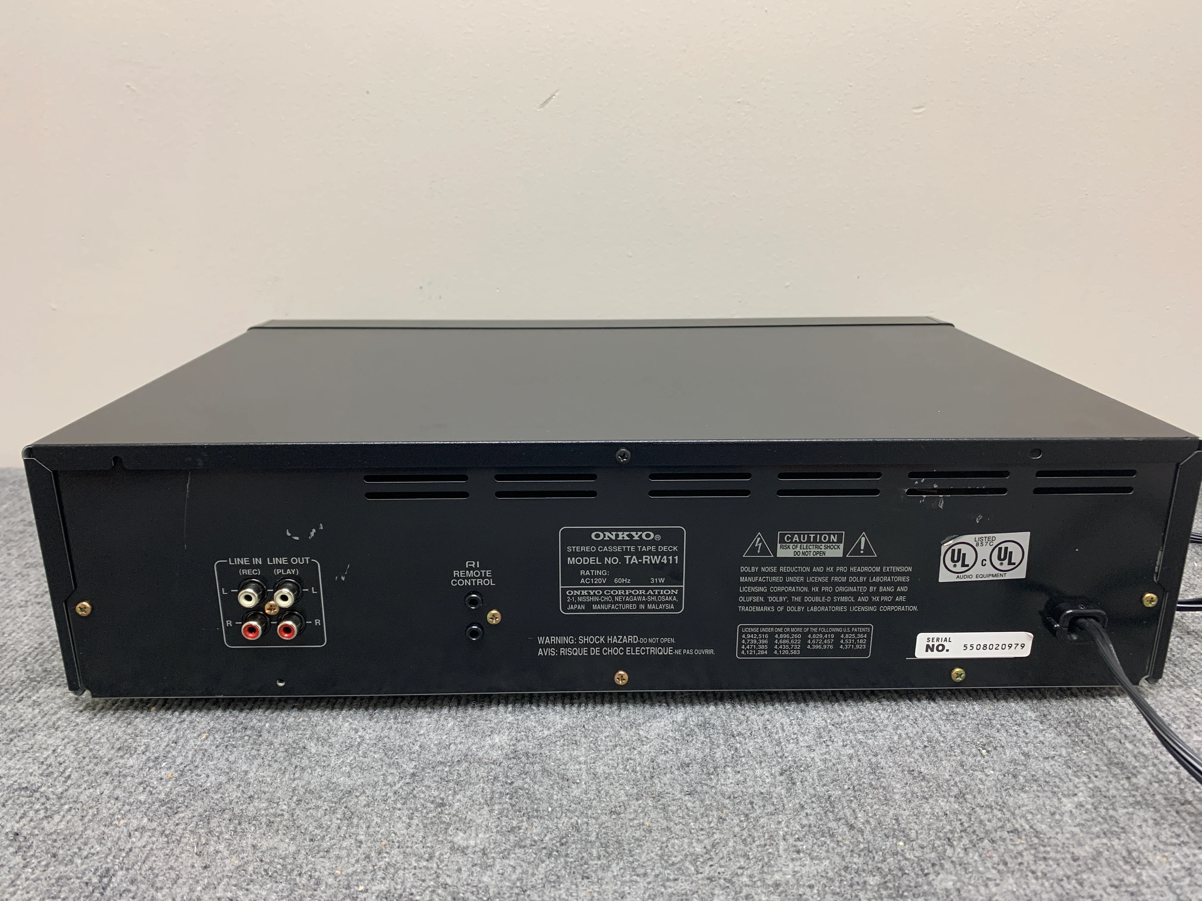 Onkyo TA-RW411 Double Cassette Deck - Image 13