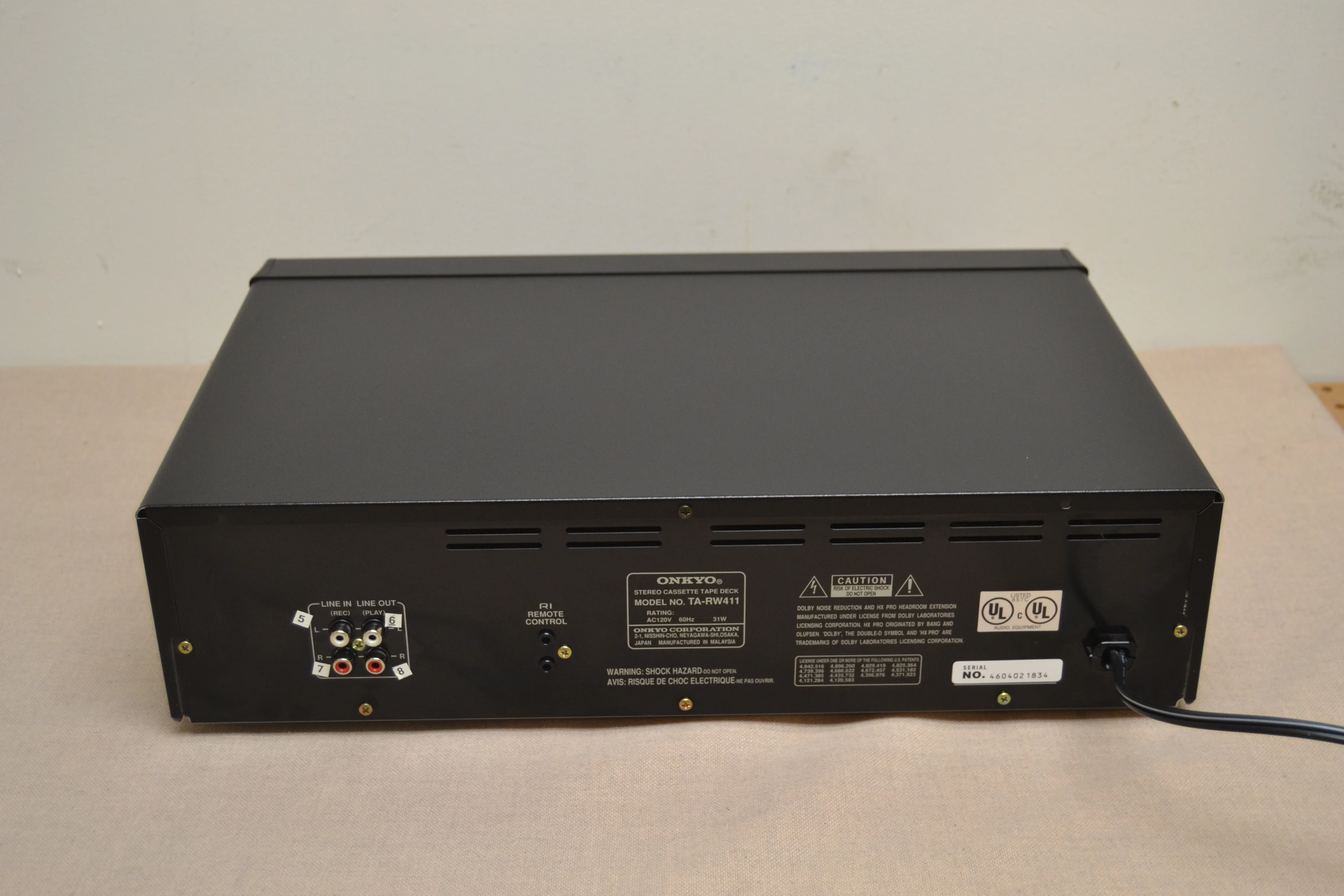 Onkyo TA-RW411 Double Cassette Deck * Double Autoreverse * Fully Serviced * New Belts - Image 10