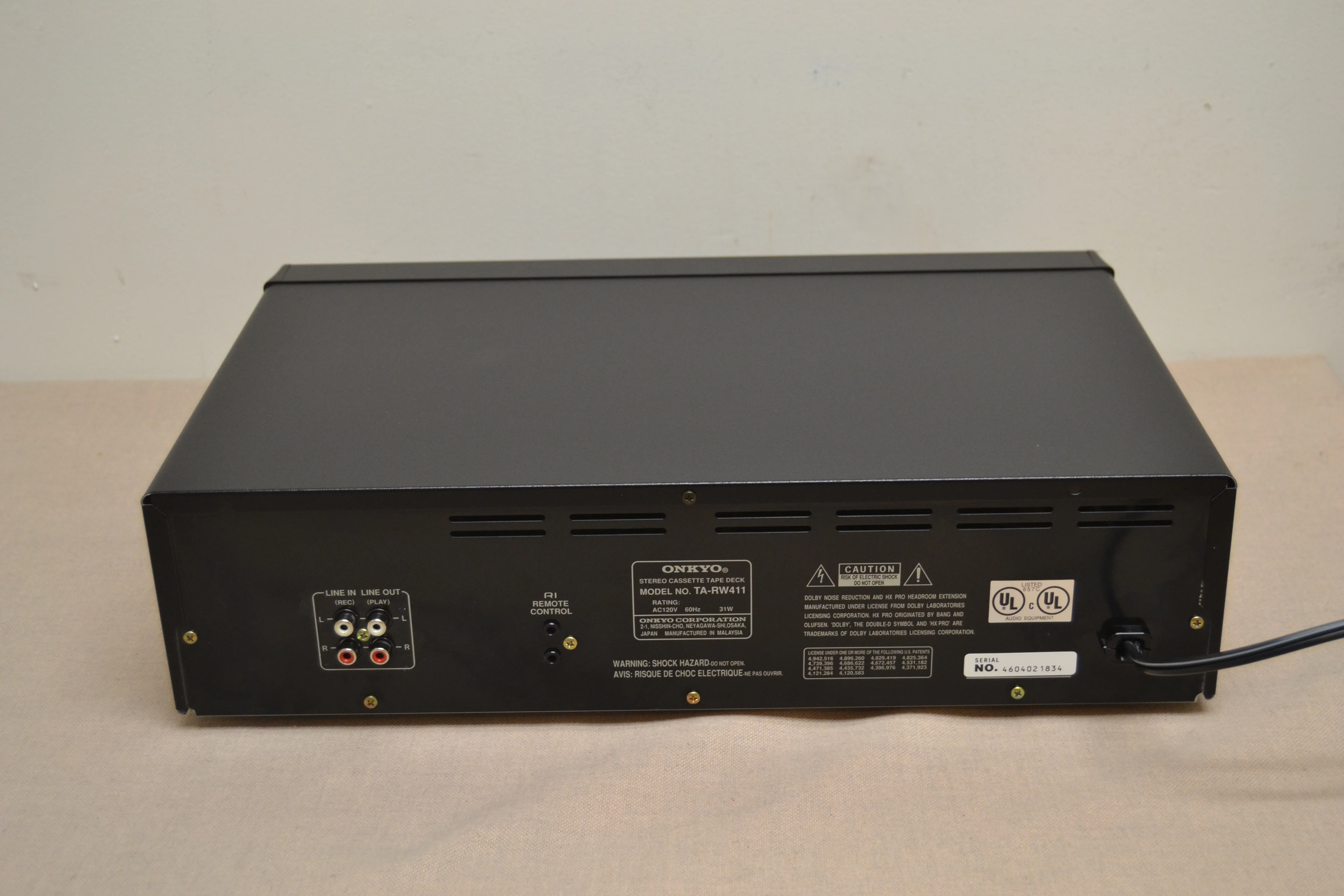 Onkyo TA-RW411 Double Cassette Deck * Double Autoreverse * Fully Serviced * New Belts - Image 11