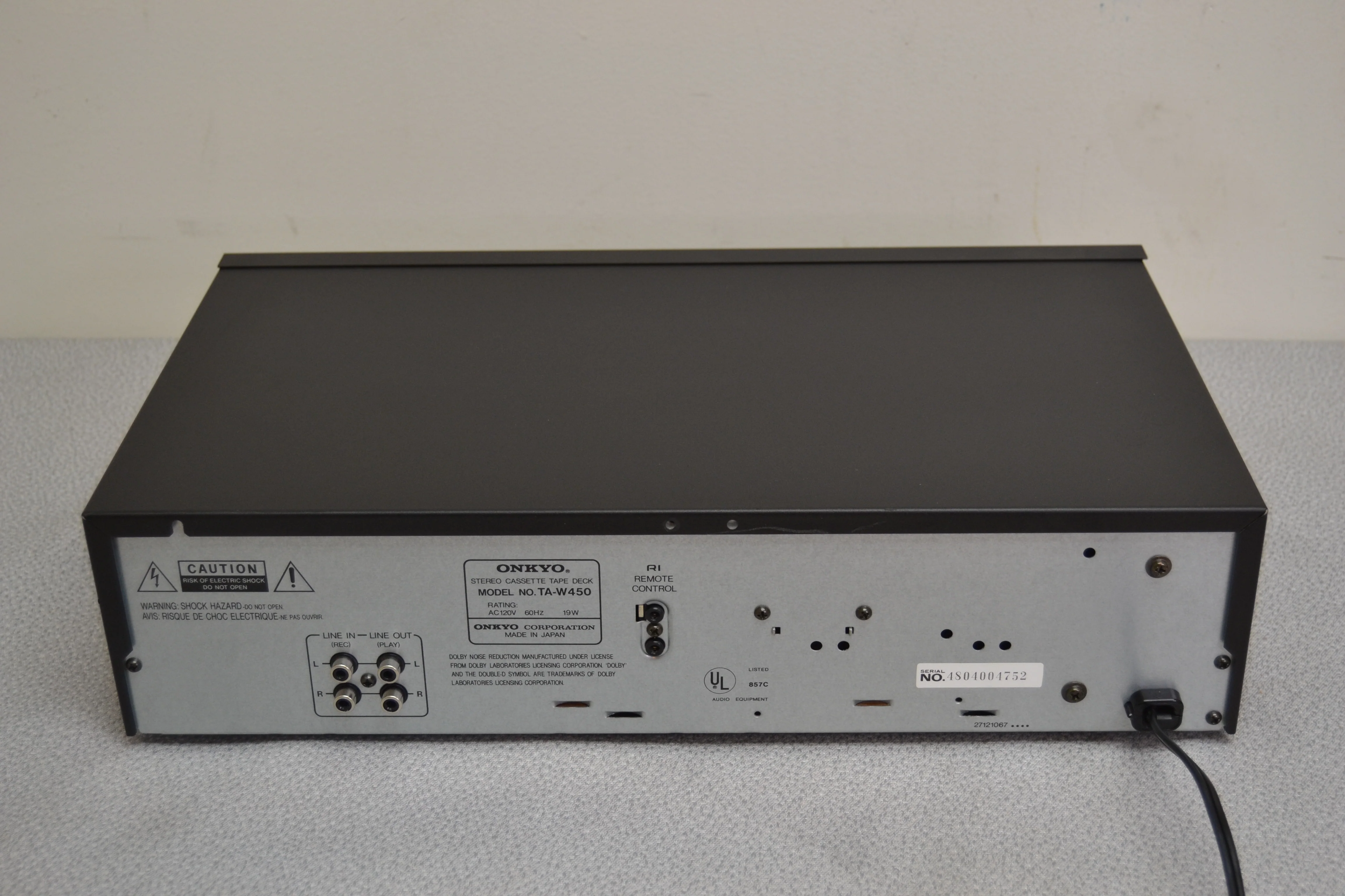 Onkyo TA-W450 Double Cassette Deck * Fully Serviced * New Belts - Image 9