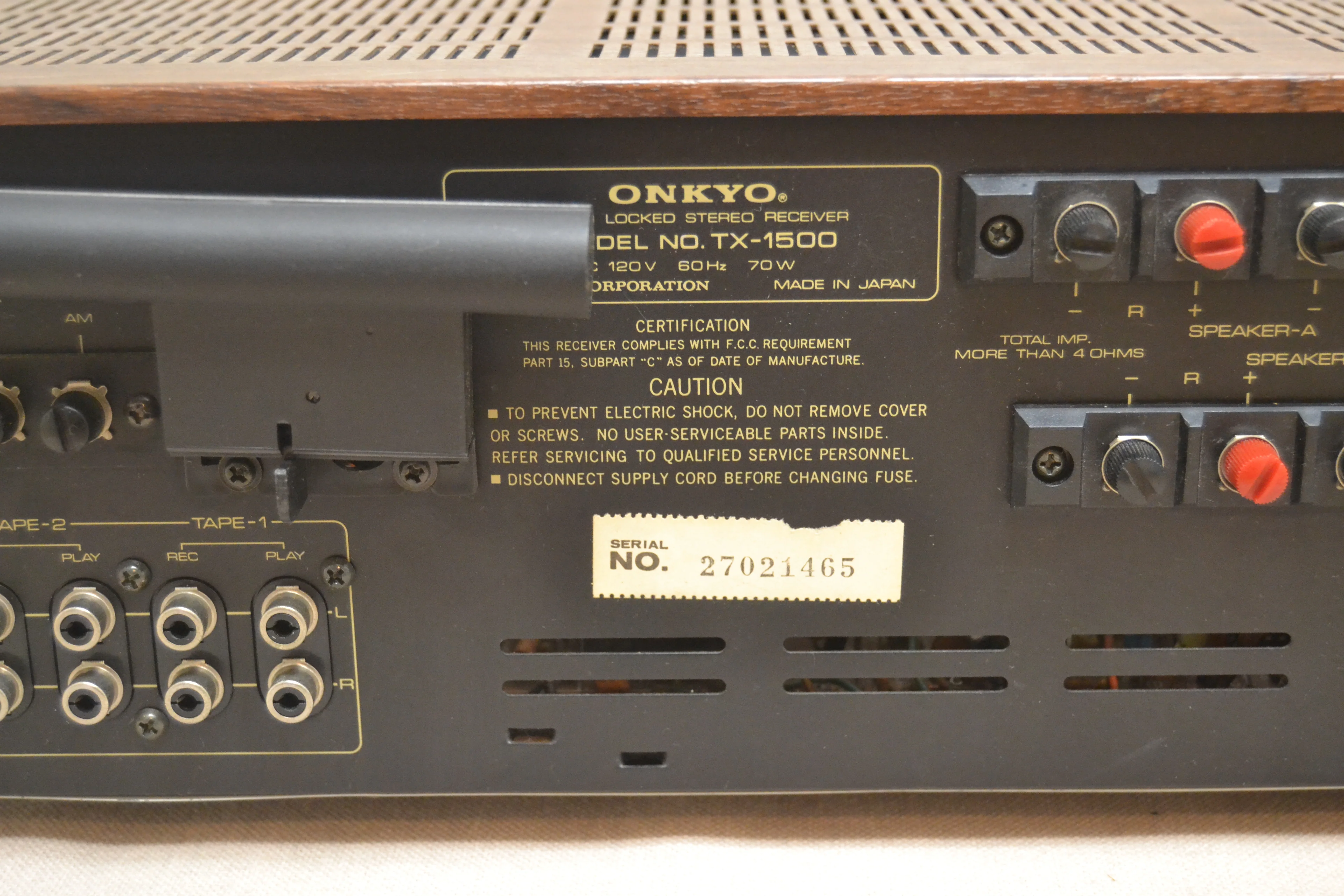 Onkyo TX-1500 Stereo Receiver *  15W RMS * 1979 - Image 12