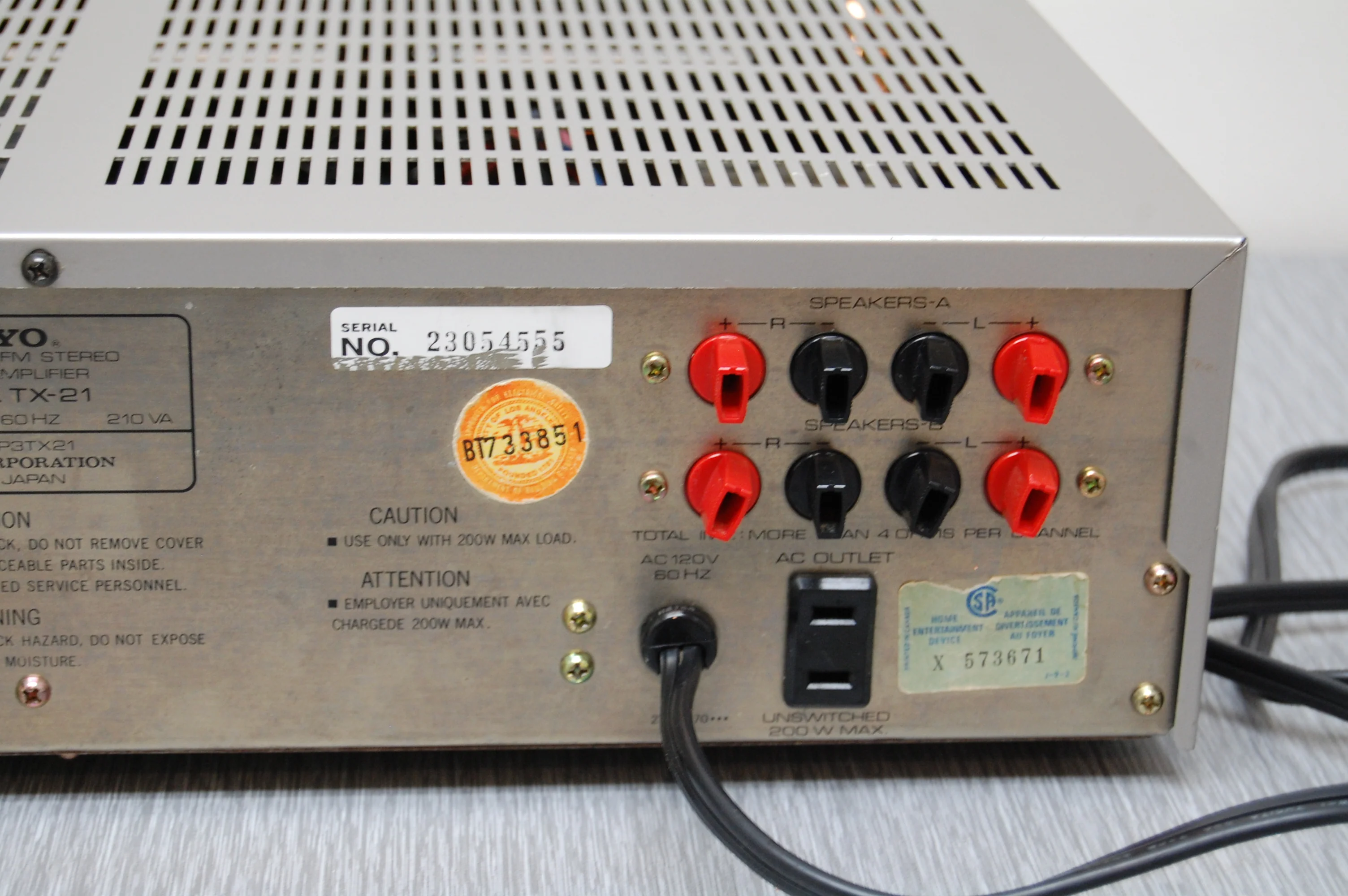 Onkyo TX-21 Stereo Receiver - Image 13