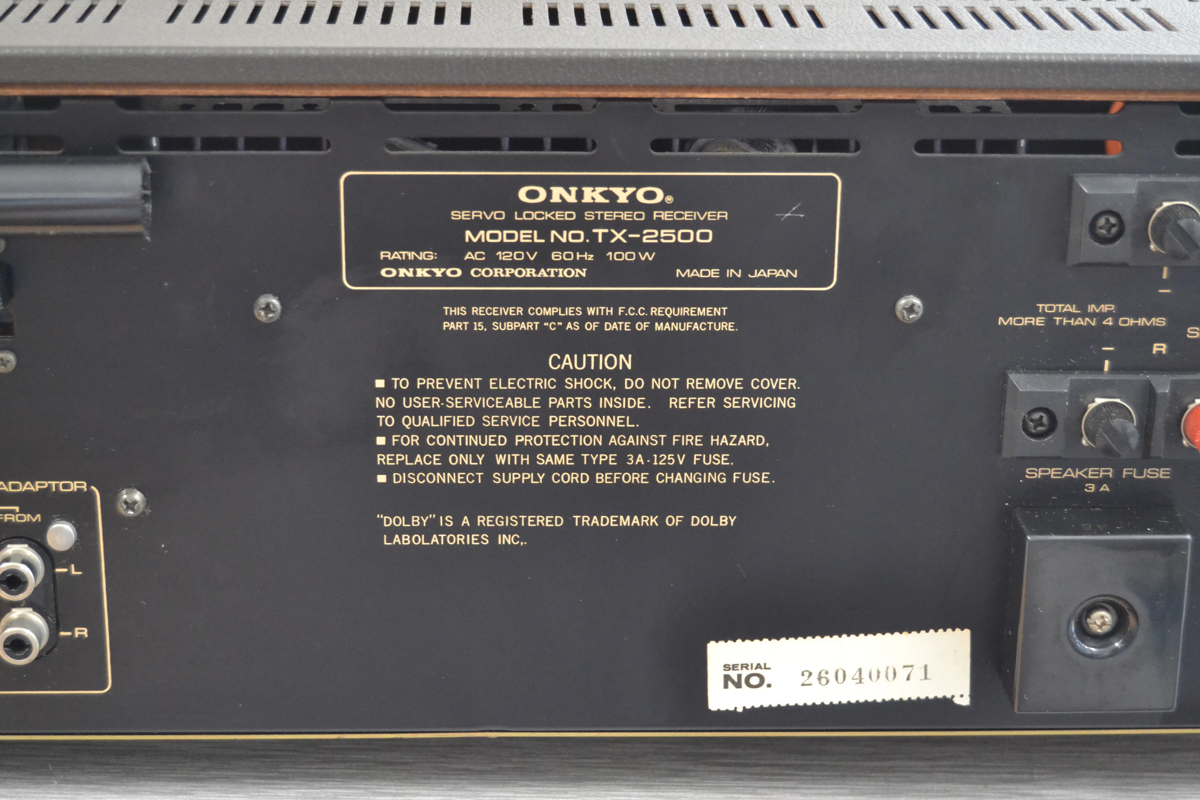 Onkyo TX-2500 Stereo Receiver * LED Upgrade * 30W RMS * 1979 - Image 11