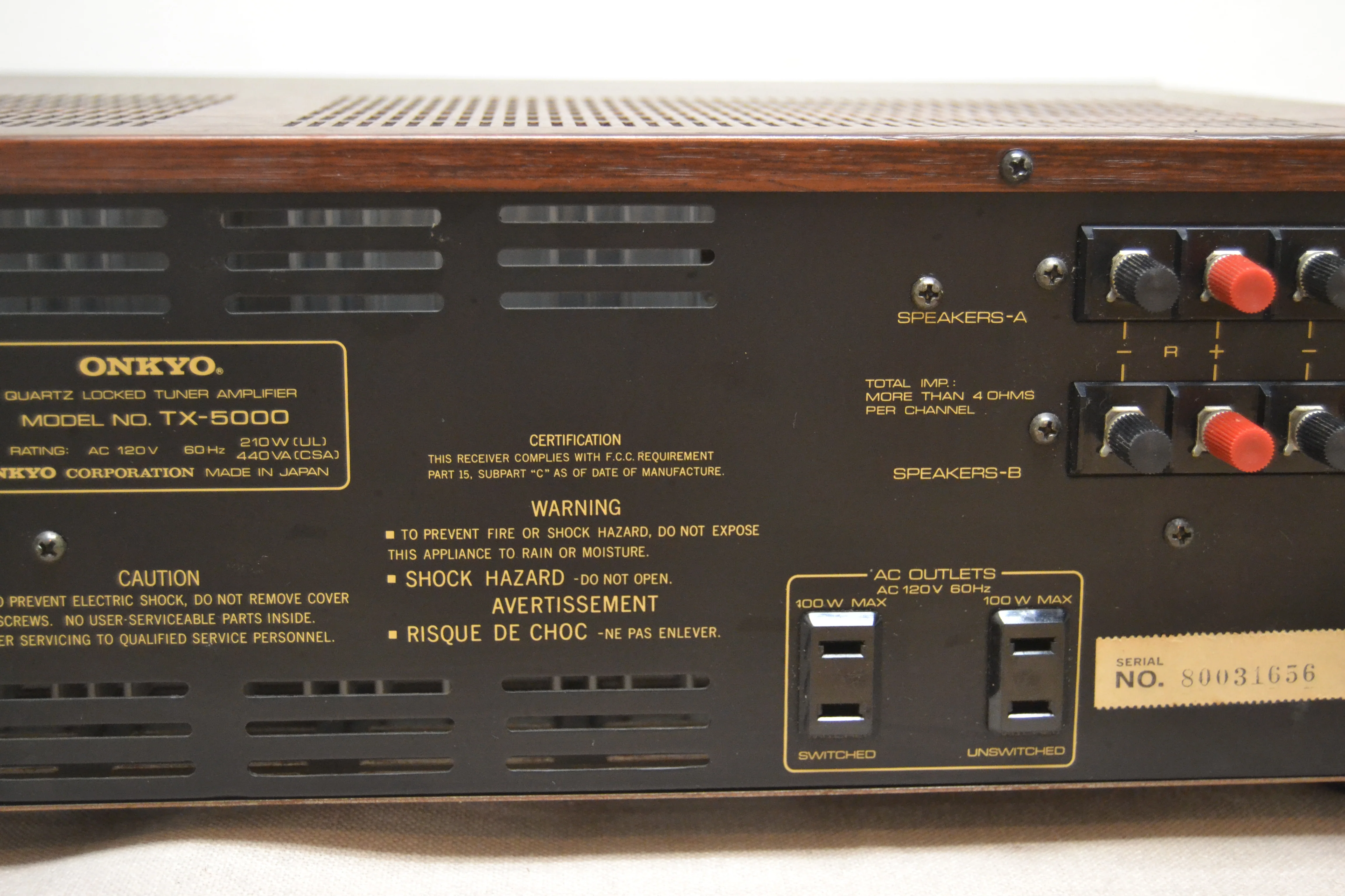 Onkyo TX-5000 Stereo Receiver * 65W RMS * 1980 - Image 15