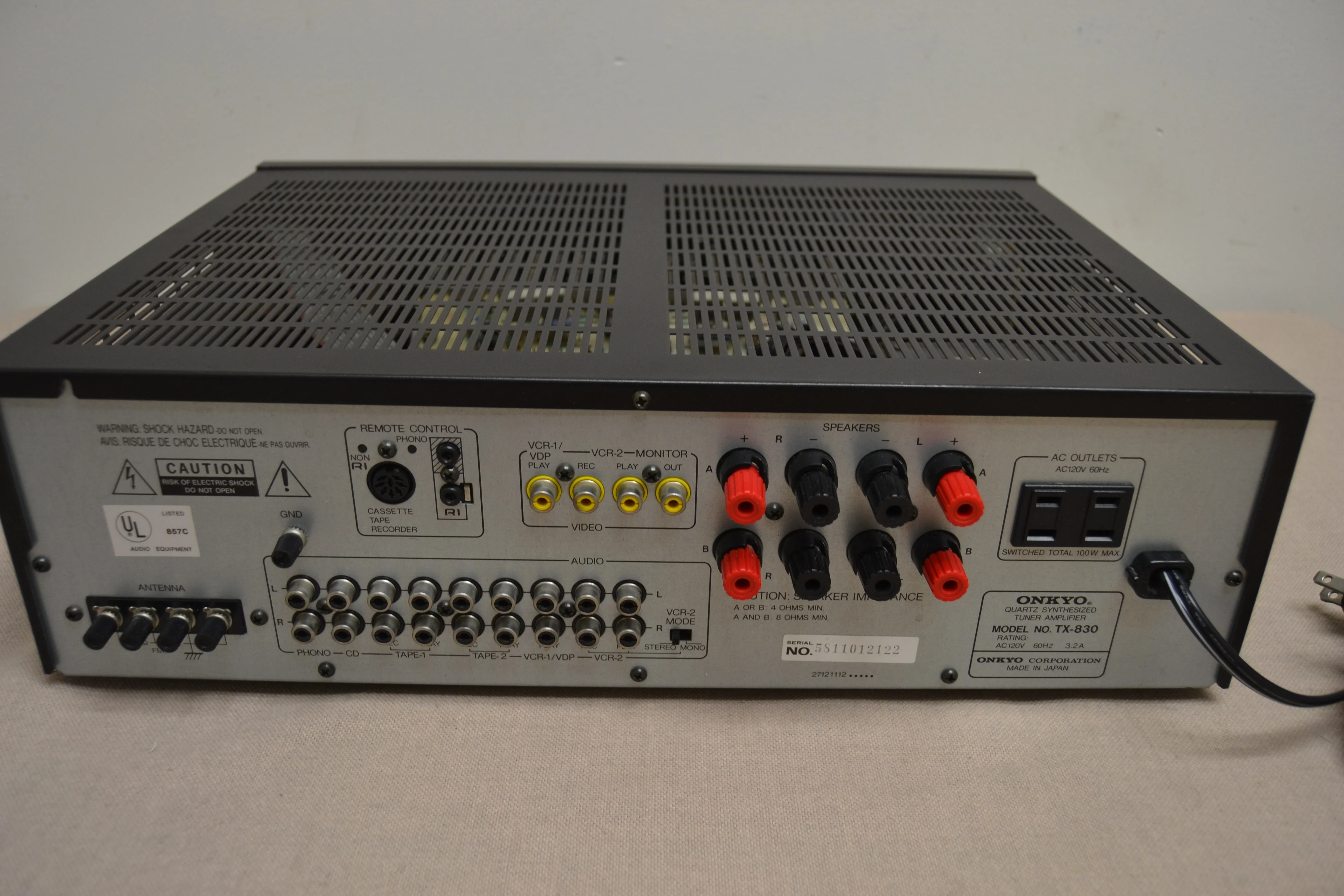 Onkyo TX-830  Quartz Synthesized Tuner Amplifier (1988-89) * 60W RMS * Remote - Image 10