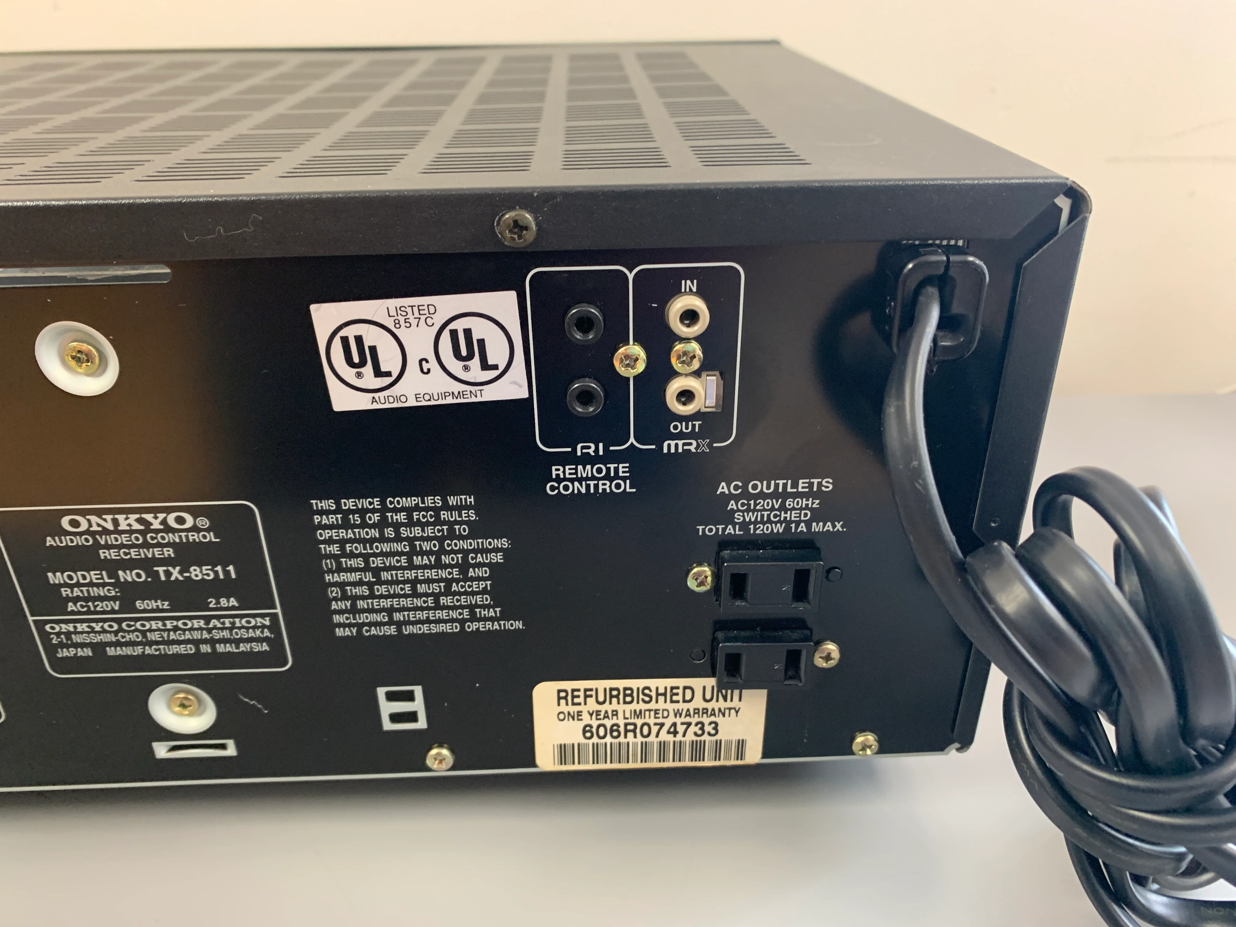 Onkyo TX-8511 Receiver - Image 11