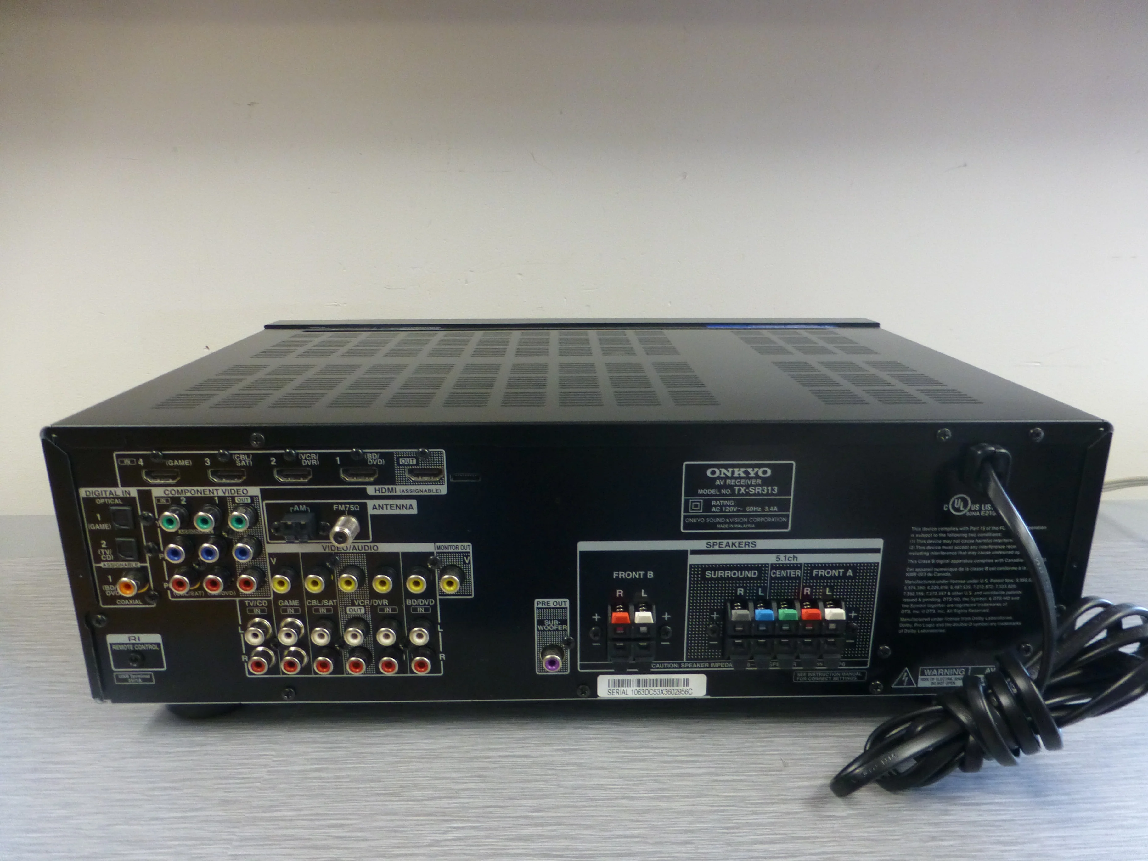 Onkyo TX-SR313 Stereo Receiver * Remote - Image 9