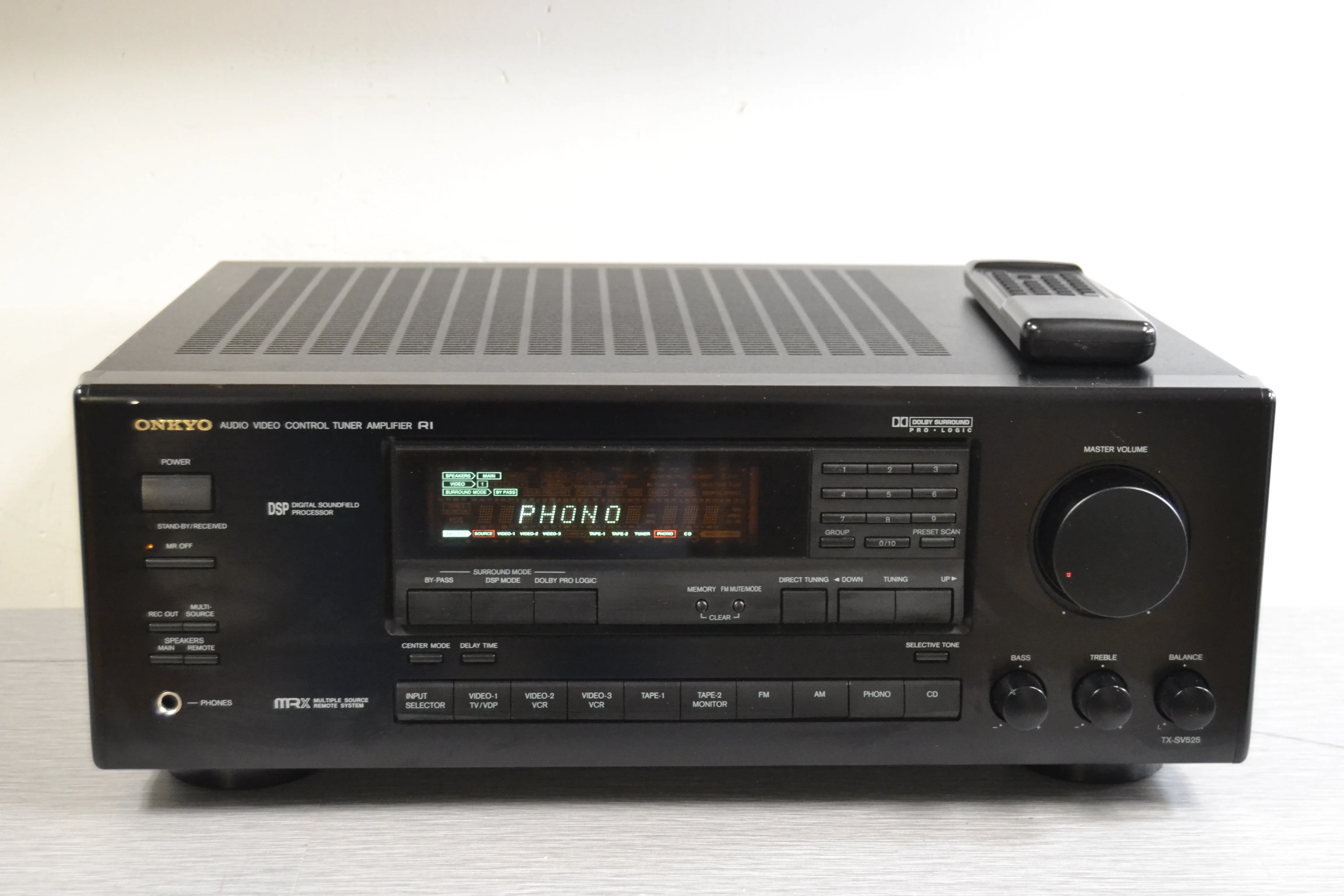 Onkyo TX-SV525 Stereo Receiver * 80W RMS * 1995 * Remote - Image 2