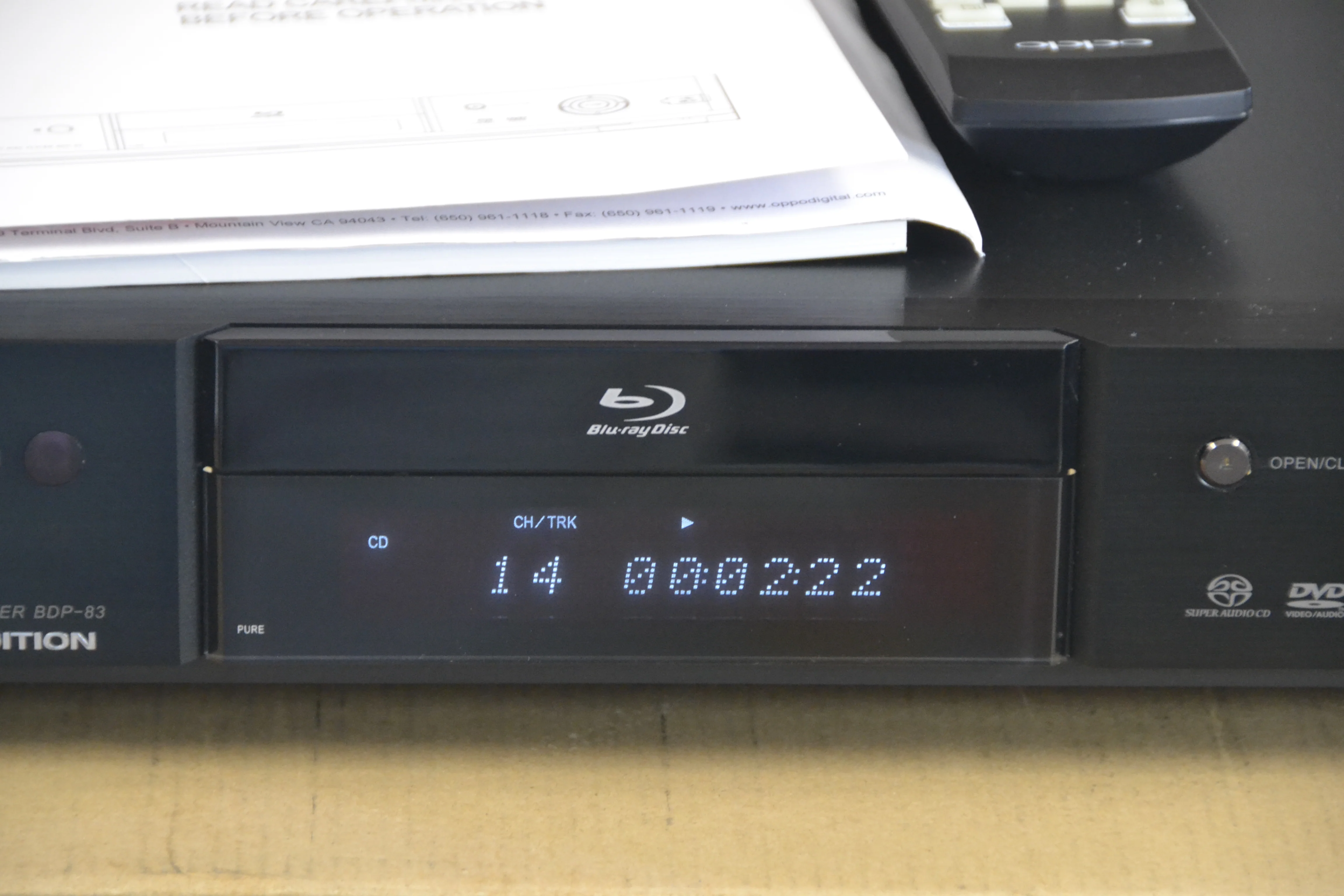Oppo BDP-83SE BluRay SACD Player * Remote * Box * Manual * Universal Player * Region Free - Image 4