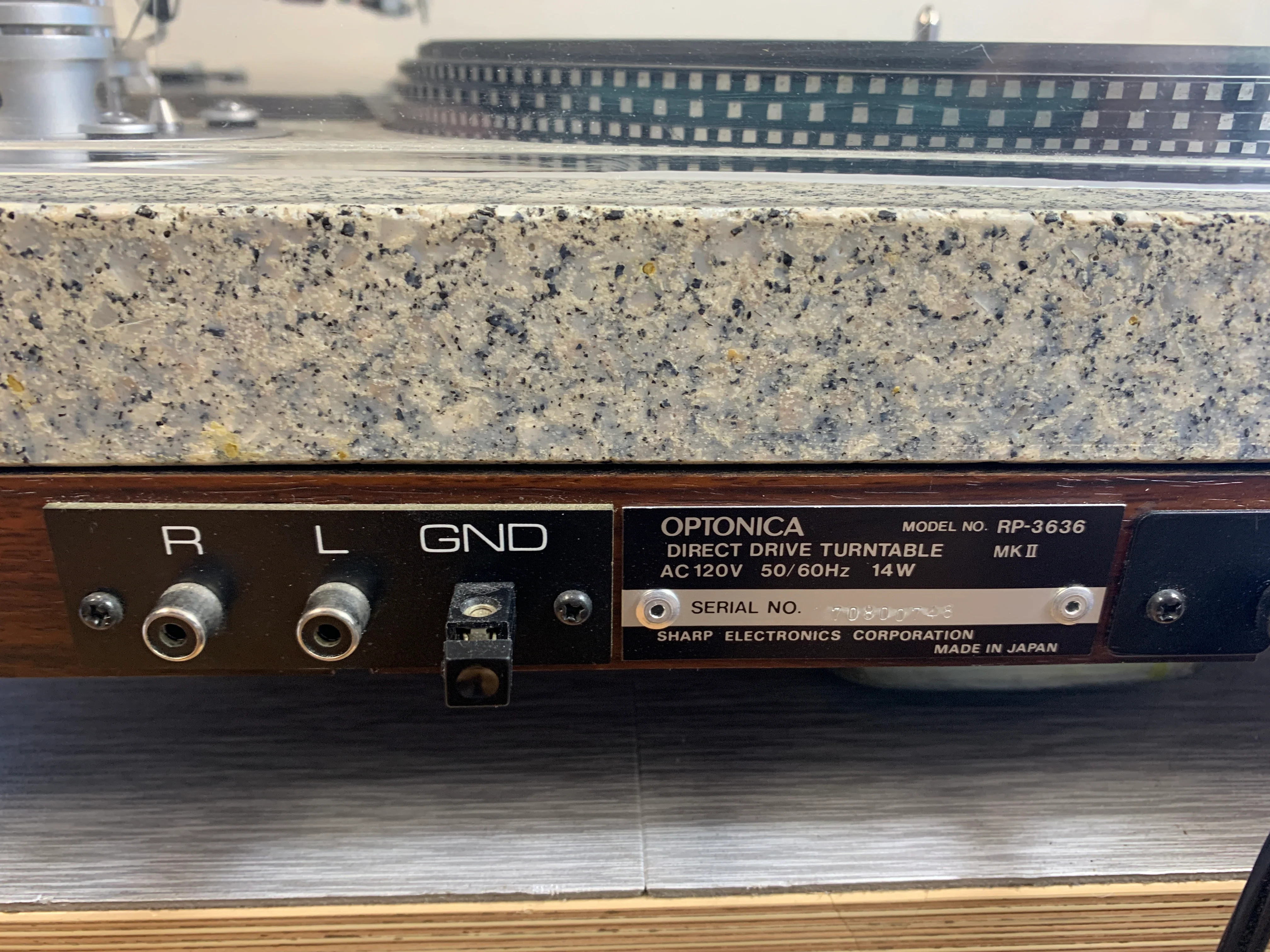 Optonica RP-3636 MKII Direct Drive Turntable * Granite & Wood Plinth * - Image 14