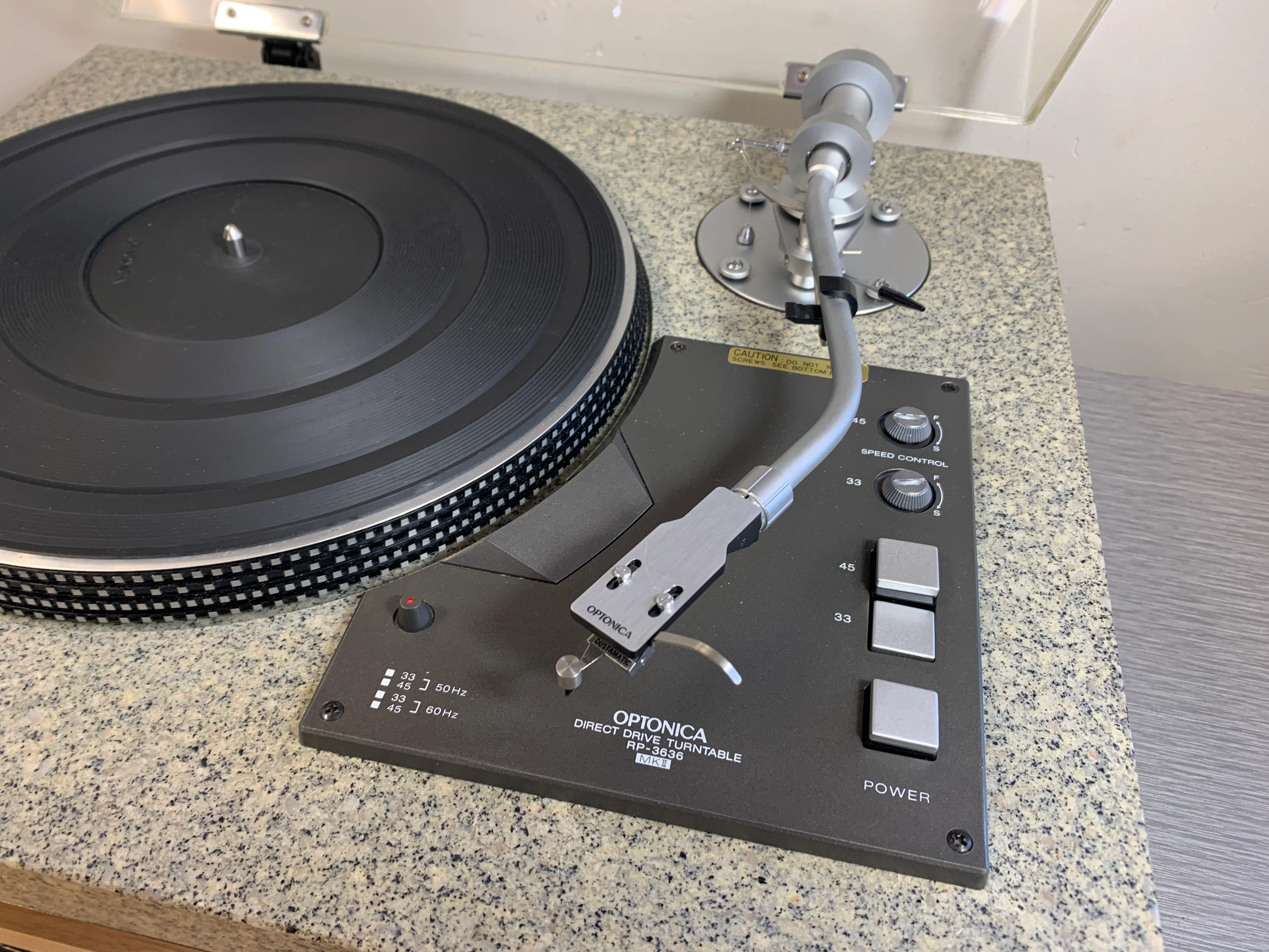 Optonica RP-3636 MKII Direct Drive Turntable * Granite & Wood Plinth * - Image 3