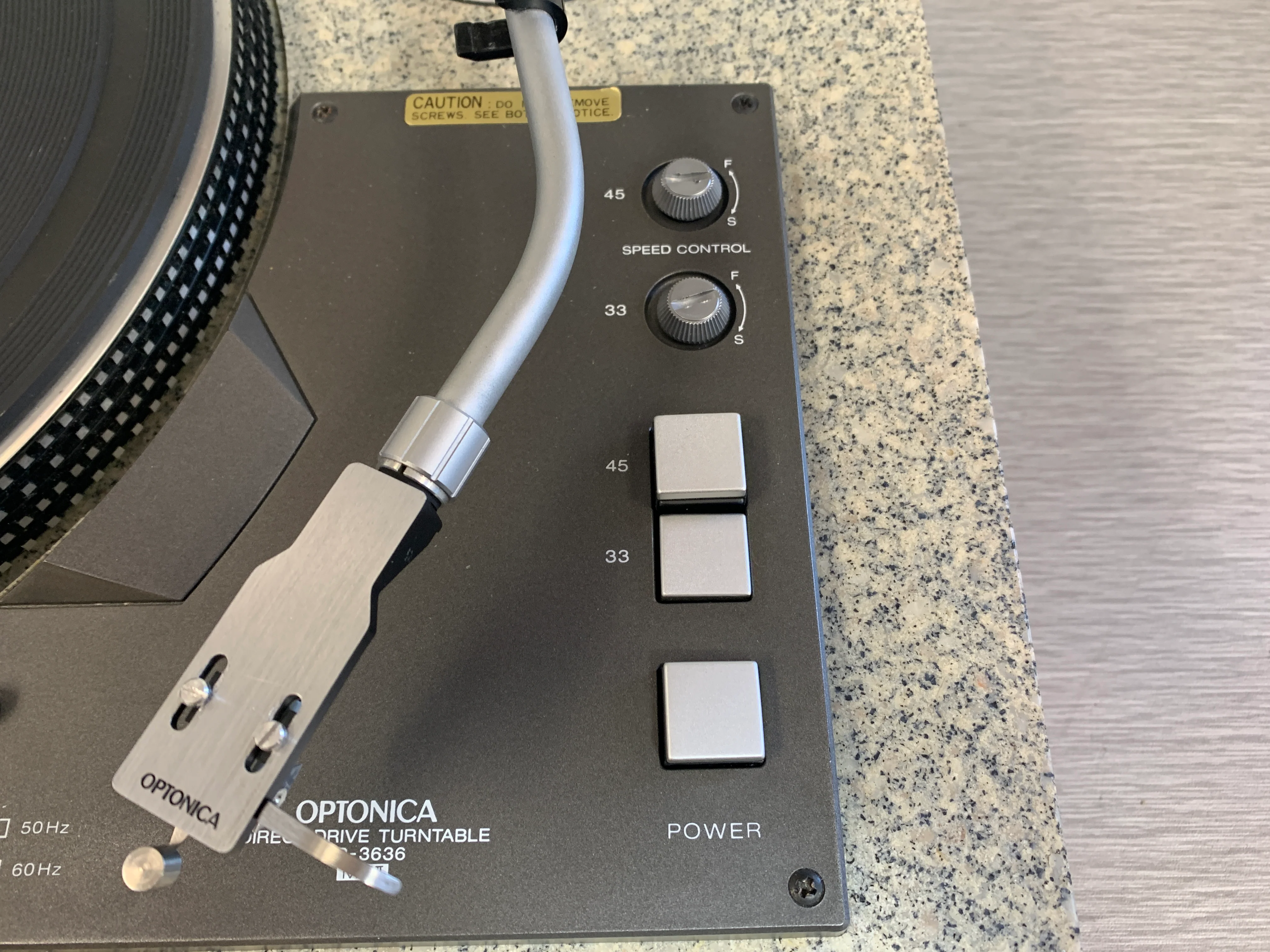 Optonica RP-3636 MKII Direct Drive Turntable * Granite & Wood Plinth * - Image 6