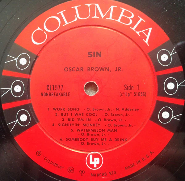Oscar Brown Jr. - Sin & Soul (LP, Album, Mono) (Very Good Plus (VG+)) - Image 3
