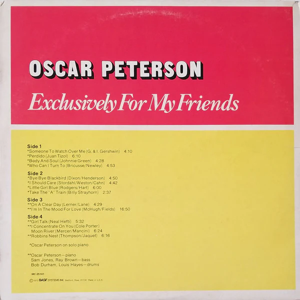 Oscar Peterson - Exclusively For My Friends (2xLP, Comp, Uni) (Very Good Plus (VG+)) - Image 4