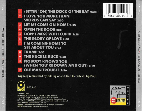 Otis Redding - The Dock Of The Bay (CD, Album, RE, RM) (Very Good Plus (VG+)) - Image 3