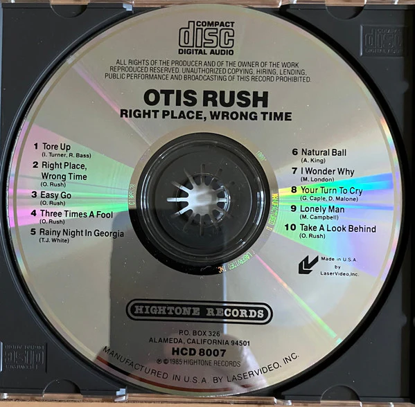 Otis Rush - Right Place, Wrong Time (CD, Album, RE, Las) (Very Good Plus (VG+)) - Image 3