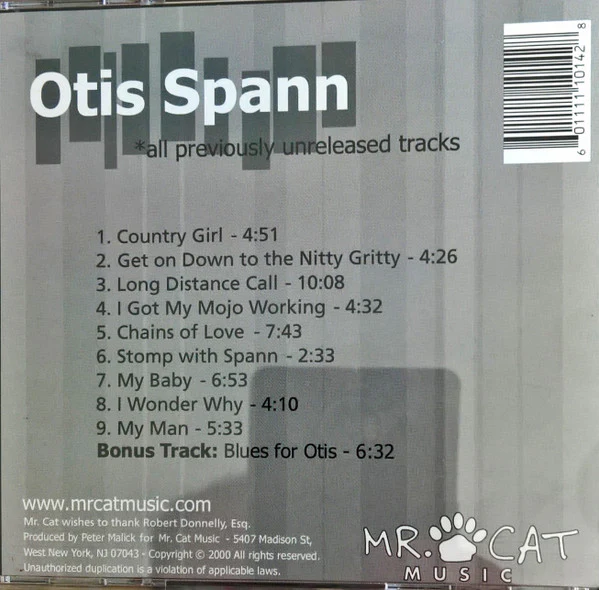Otis Spann - Last Call - Live At The Boston Teaparty - April 2nd, 1970 (CD, Album) (Near Mint (NM or M-)) - Image 2