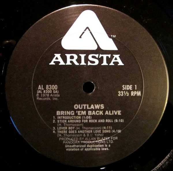 Outlaws - Bring It Back Alive (2xLP, Album, San) (Near Mint (NM or M-)) - Image 4