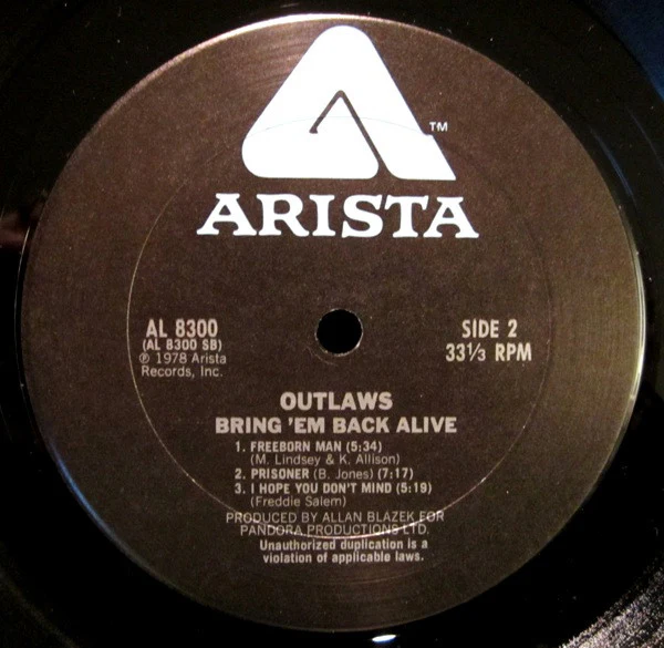 Outlaws - Bring It Back Alive (2xLP, Album, San) (Near Mint (NM or M-)) - Image 5