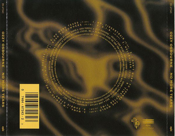 Ozzy Osbourne - No More Tears (CD, Album, RE, RM, Son) (Very Good Plus (VG+)) - Image 2