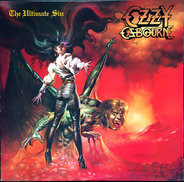 Ozzy Osbourne - The Ultimate Sin (LP, Album, Pit) (Near Mint (NM or M-))