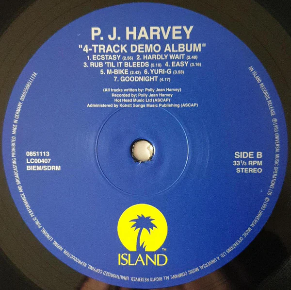 P J Harvey* - 4-Track Demos (LP, Album, RE, 180) NEW & SEALED - Image 4