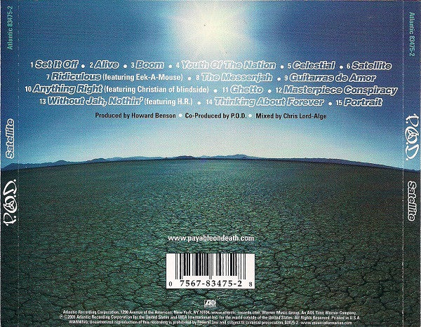 P.O.D. - Satellite (CD, Album) (Near Mint (NM or M-)) - Image 2