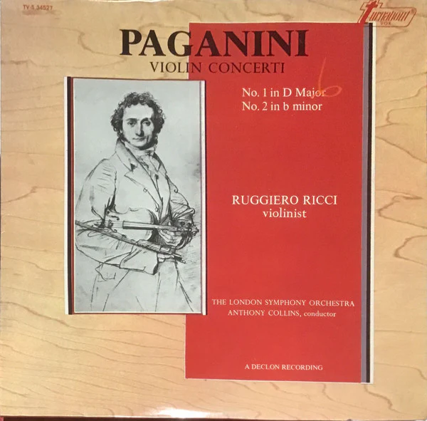 Paganini*, Ruggiero Ricci, The London Symphony Orchestra*, Anthony Collins - Violin Concerti, No. 1 In D Major, No. 2 In b Minor (LP) (Near Mint (NM or M-))