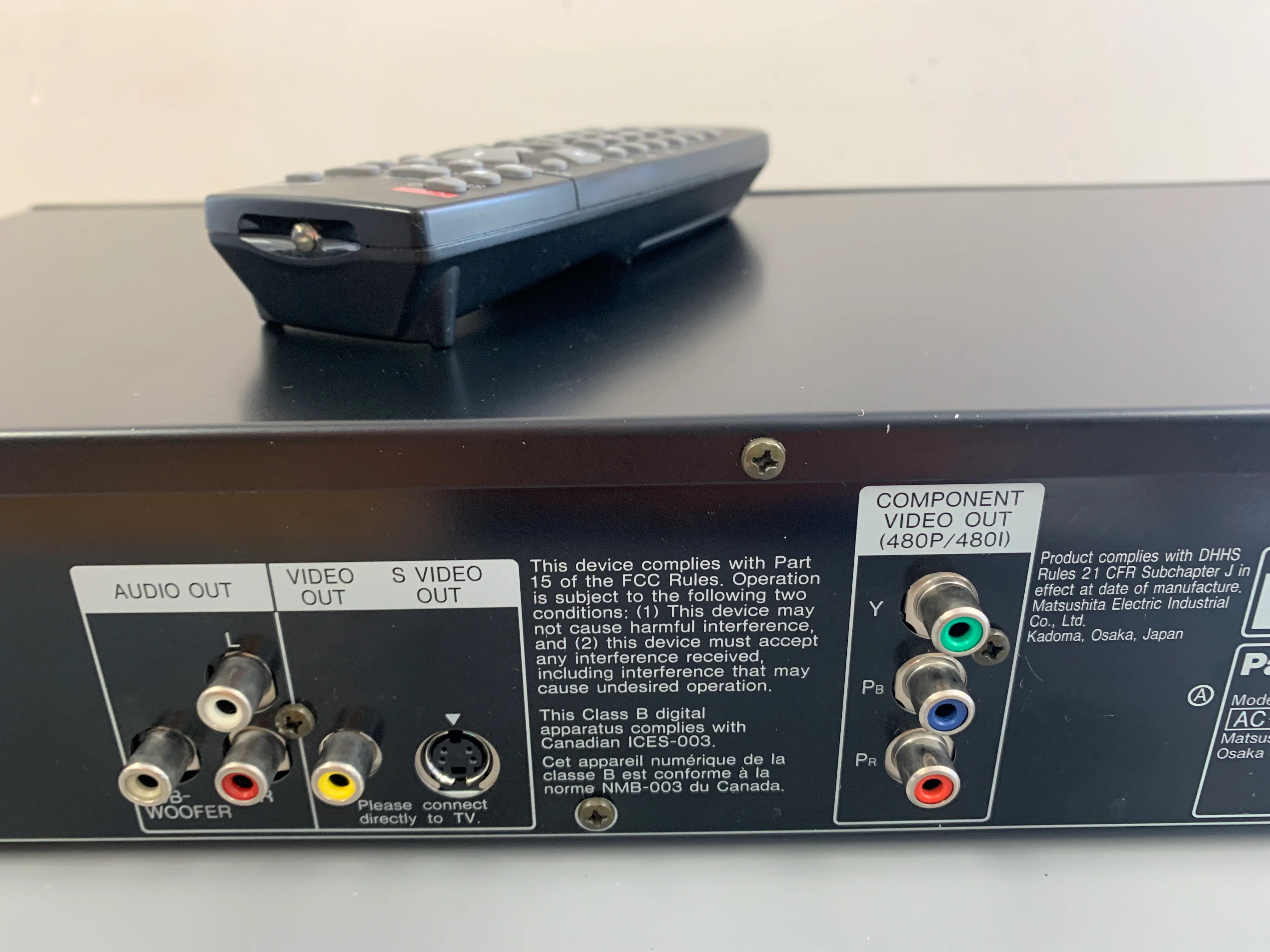 Panasonic DVP-RP56 CD/DVD Player * Remote - Image 12