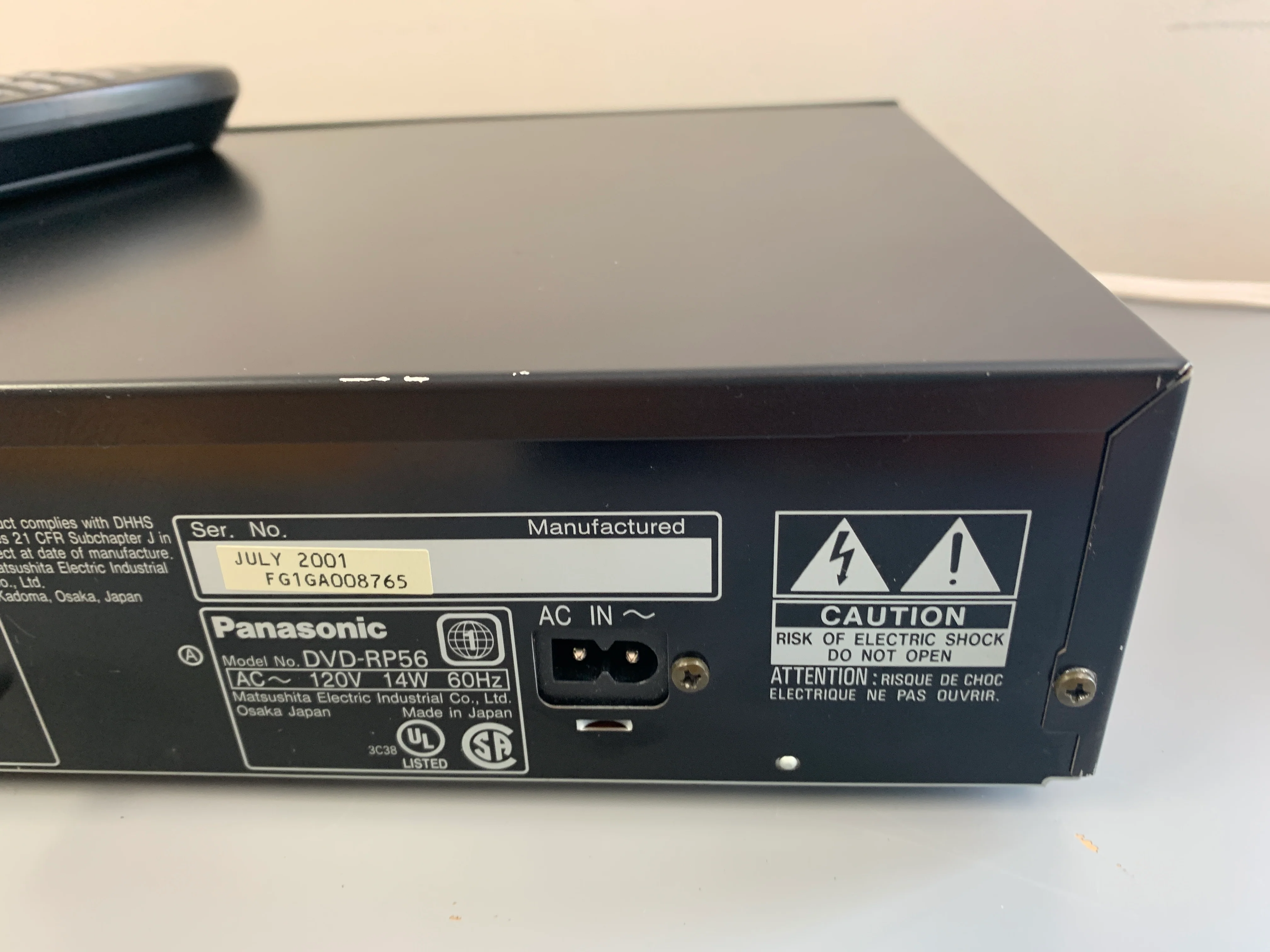 Panasonic DVP-RP56 CD/DVD Player * Remote - Image 13