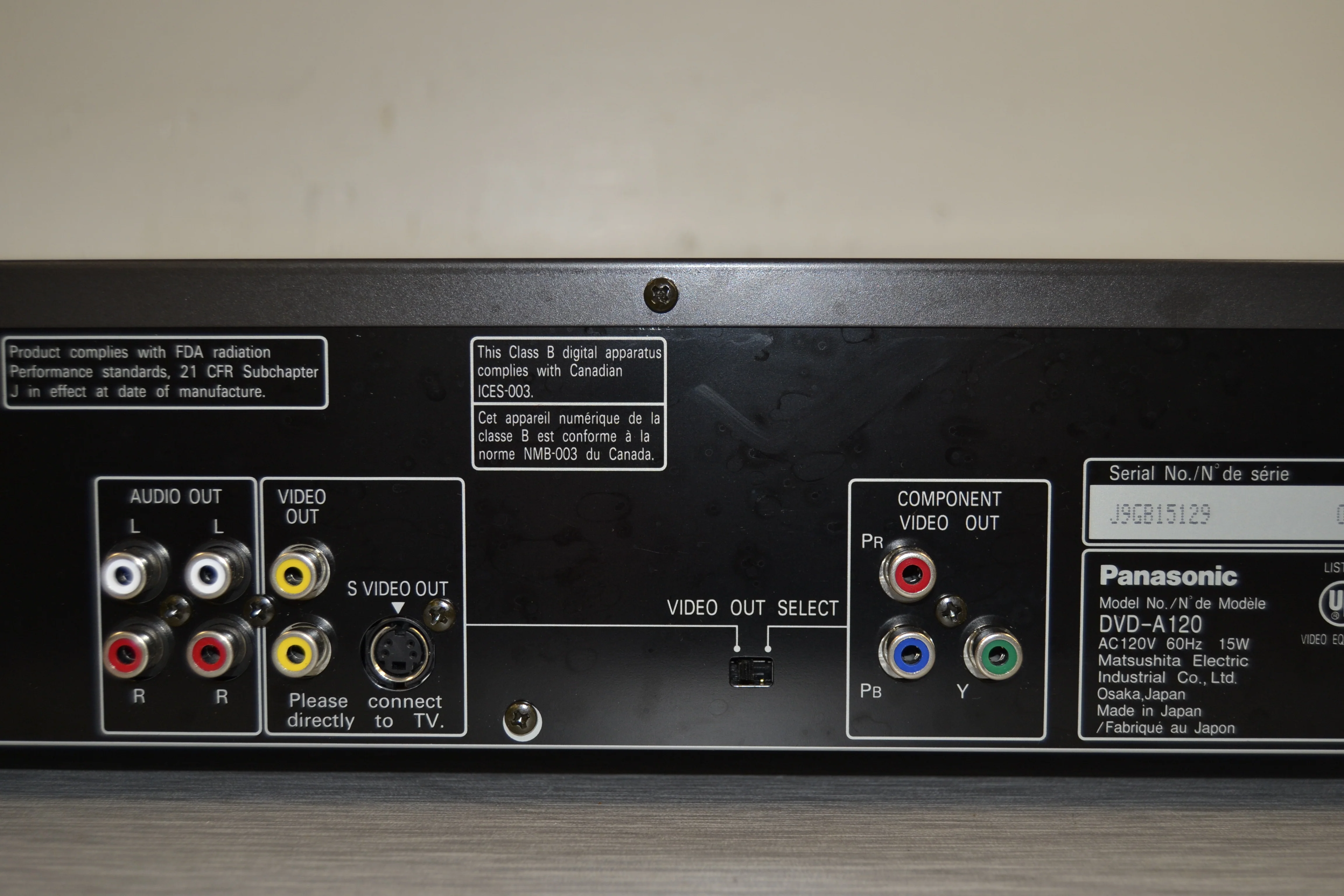 Panasonic DVD-A120 DVD/CD Player * Remote - Image 8